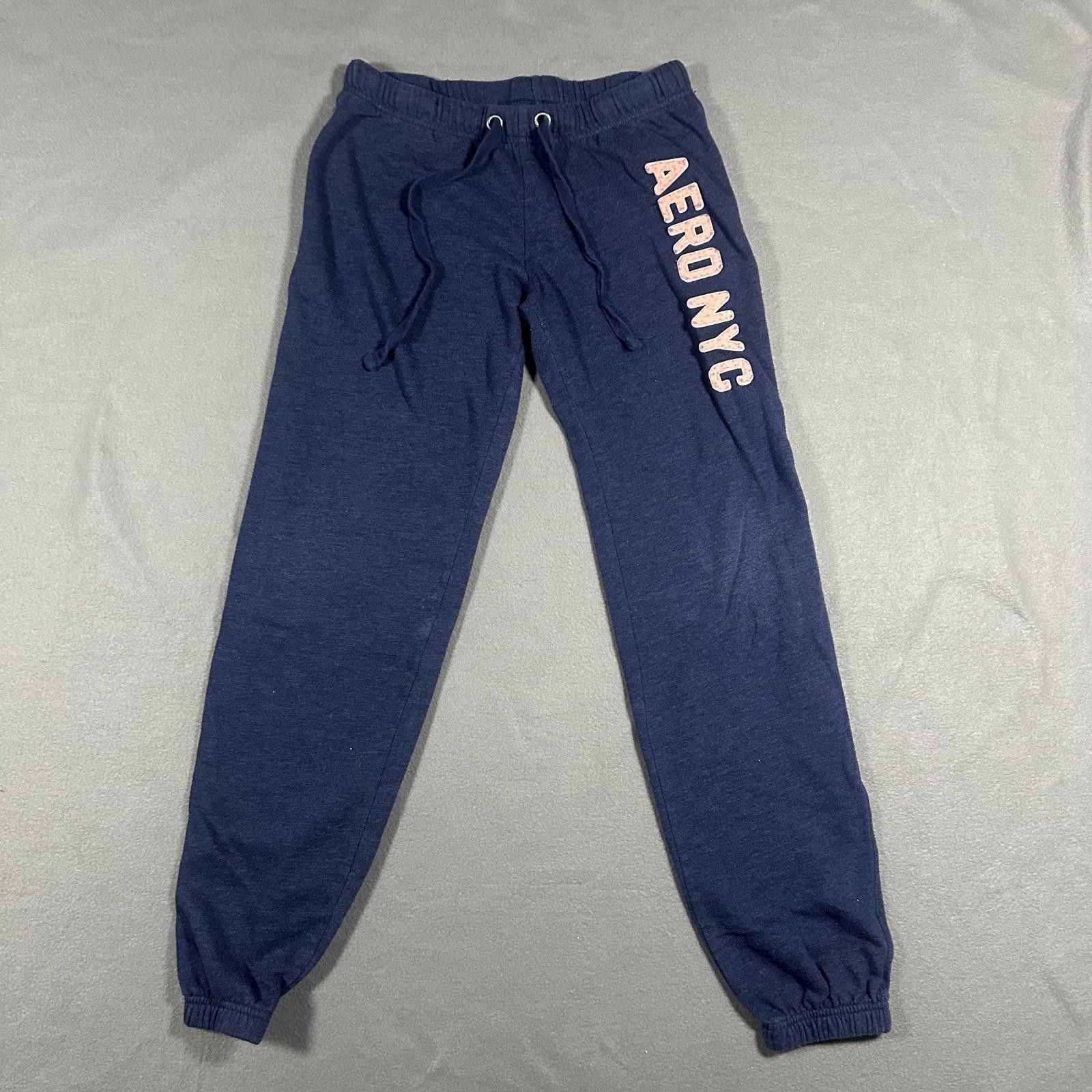 Aeropostale Aeropostale Women’s Sweatpants Navy Blue Y2K Size 28" / US 6 / IT 42 - 1 Thumbnail
