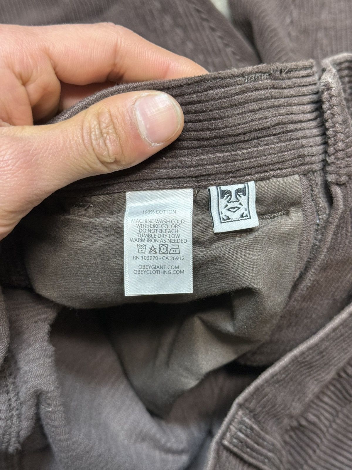 Obey Brown Corduroy Carpenter Double Knee Obey Jeans Straight Fit Size US 28 / EU 44 - 4 Thumbnail