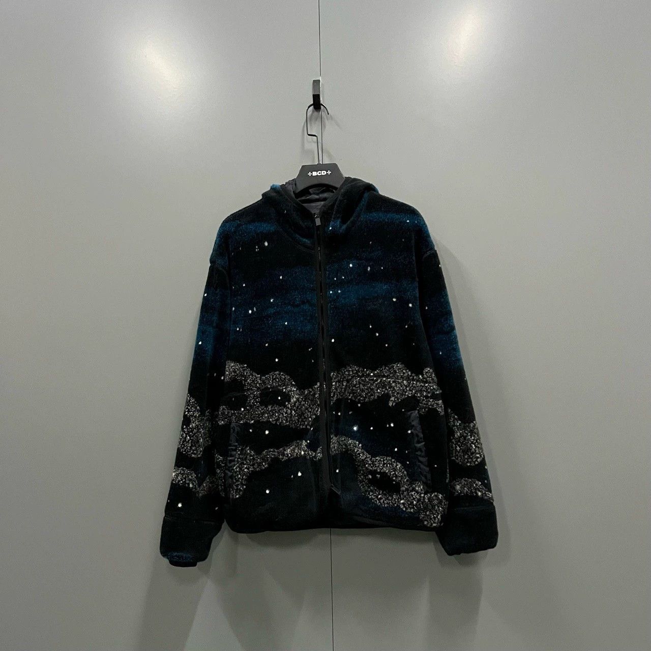 dior galaxy fleece hooded jacket