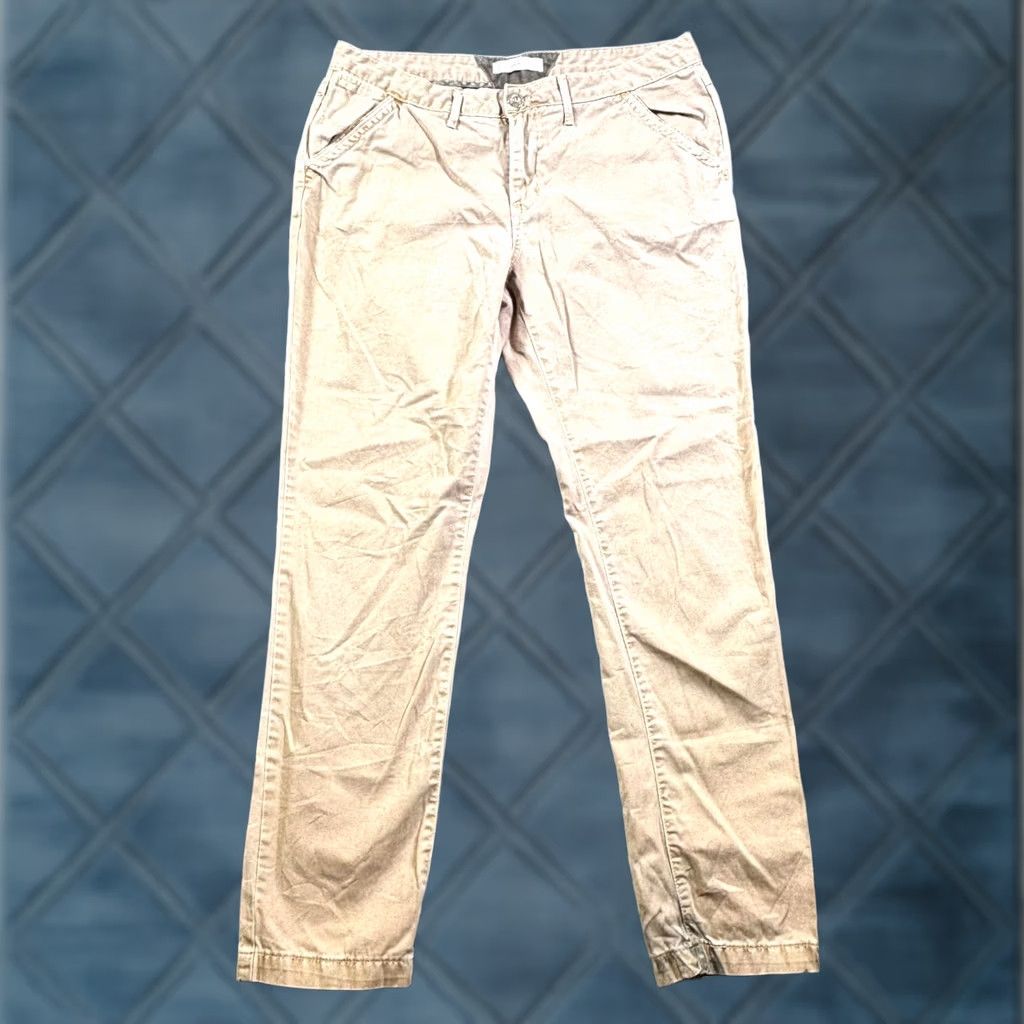 Levi's VINTAGE Levi's Chino Pant Women's 12 Beige Cotton Casual Office Preppy 90s Retro Womens Size 34" / US 12 / IT 48 - 1 Thumbnail