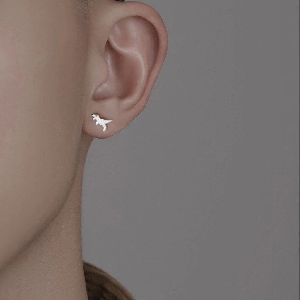 Jewelry Punk Earrings One Pairs Chrome Jewelry Size ONE SIZE - 1 Thumbnail