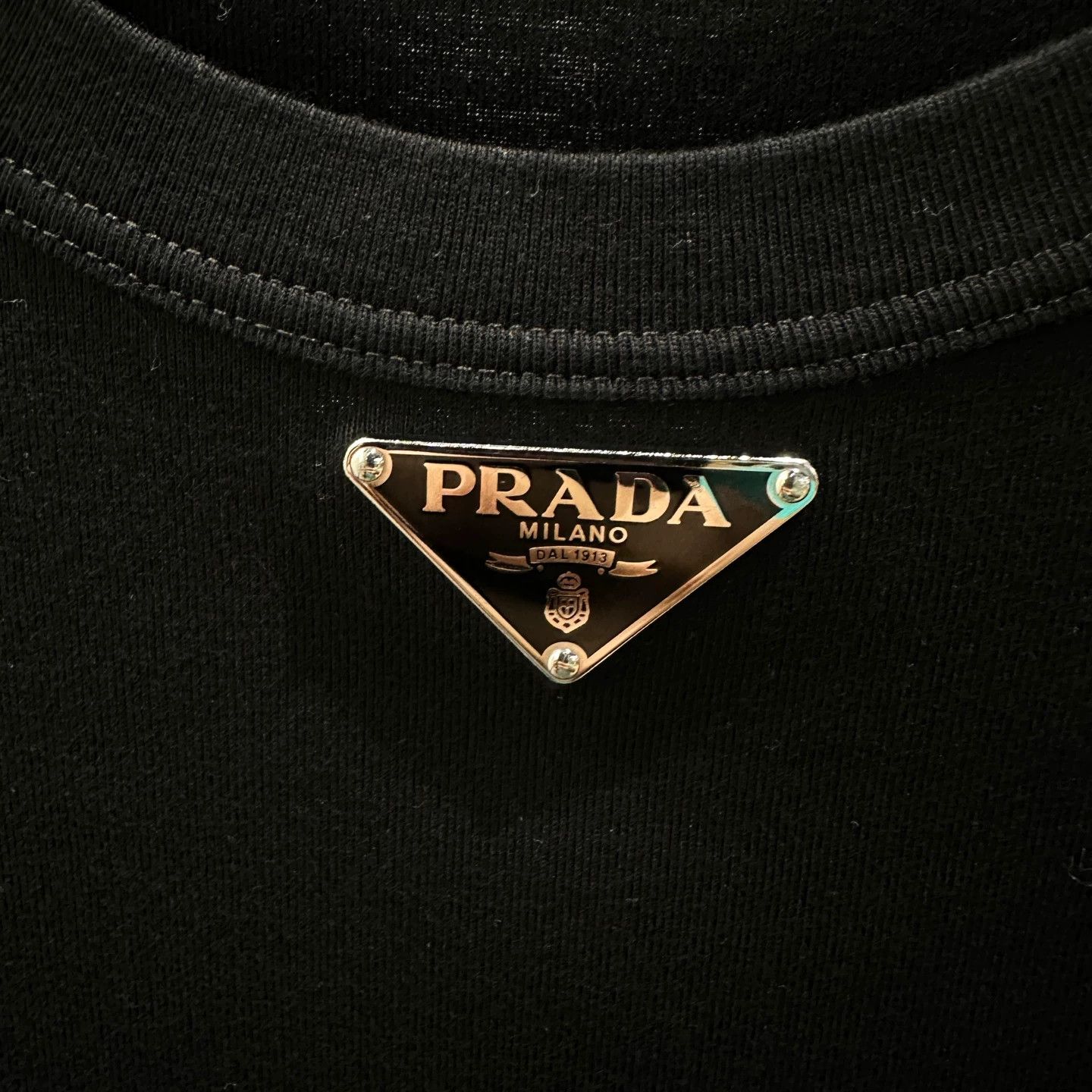 Prada Prada may539 Triangle Logo Cotton Short Sleeve T-shirt L Size L / US 10 / IT 46 - 5 Thumbnail
