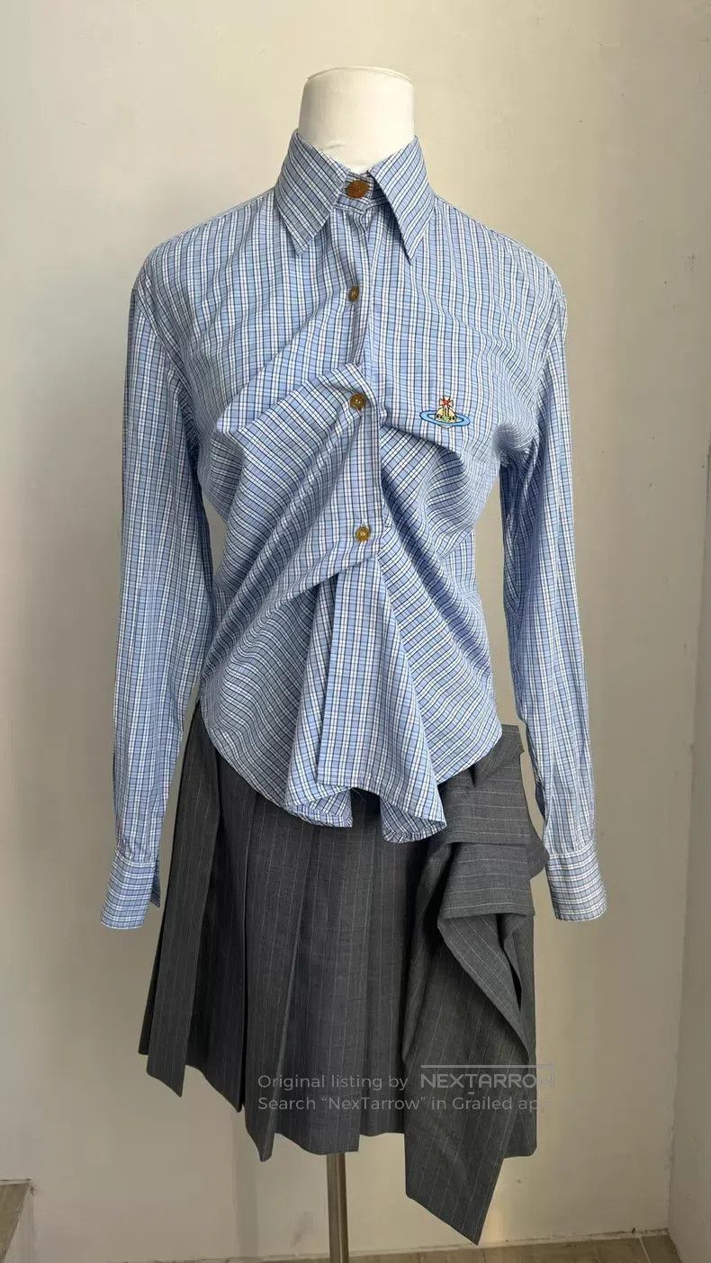 Vivienne Westwood Vivienne Westwood size 2 Gray Textured Tulle Skirt Size 23" - 1 Thumbnail