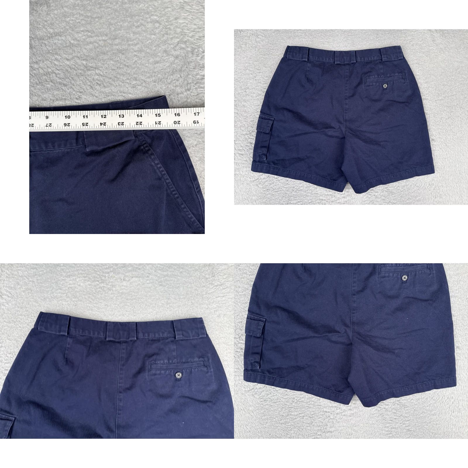 Ralph Lauren Lauren Ralph Lauren Cargo Shorts Womens 12 Blue Twill Flat Front Casual Summer Short Solid Navy Womens Size 34" / US 12 / IT 48 - 9 Thumbnail