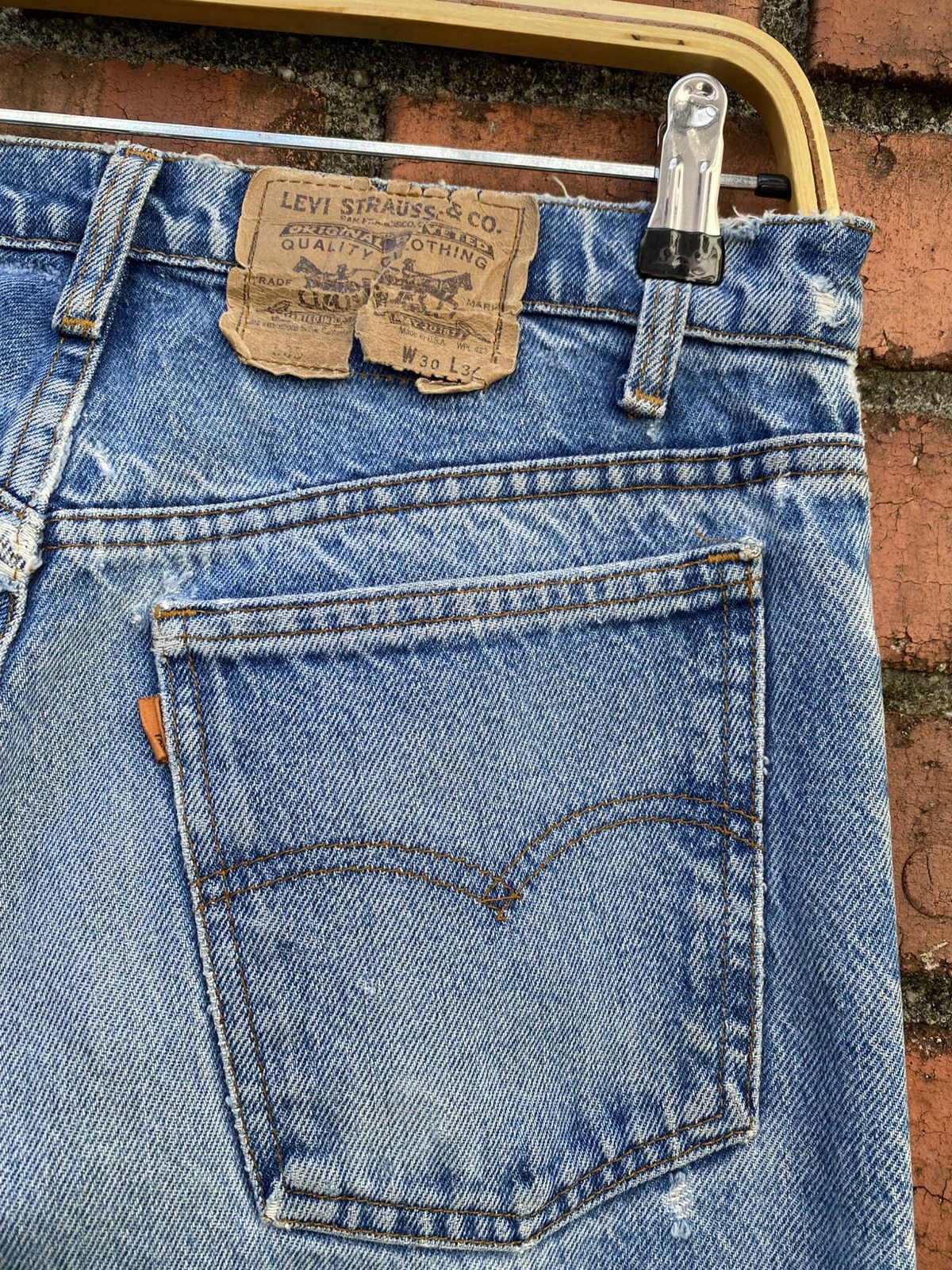 Levi's Vintage Clothing W30x34 Vintage levi's 505 distressed made in USA Size US 30 / EU 46 - 3 Thumbnail