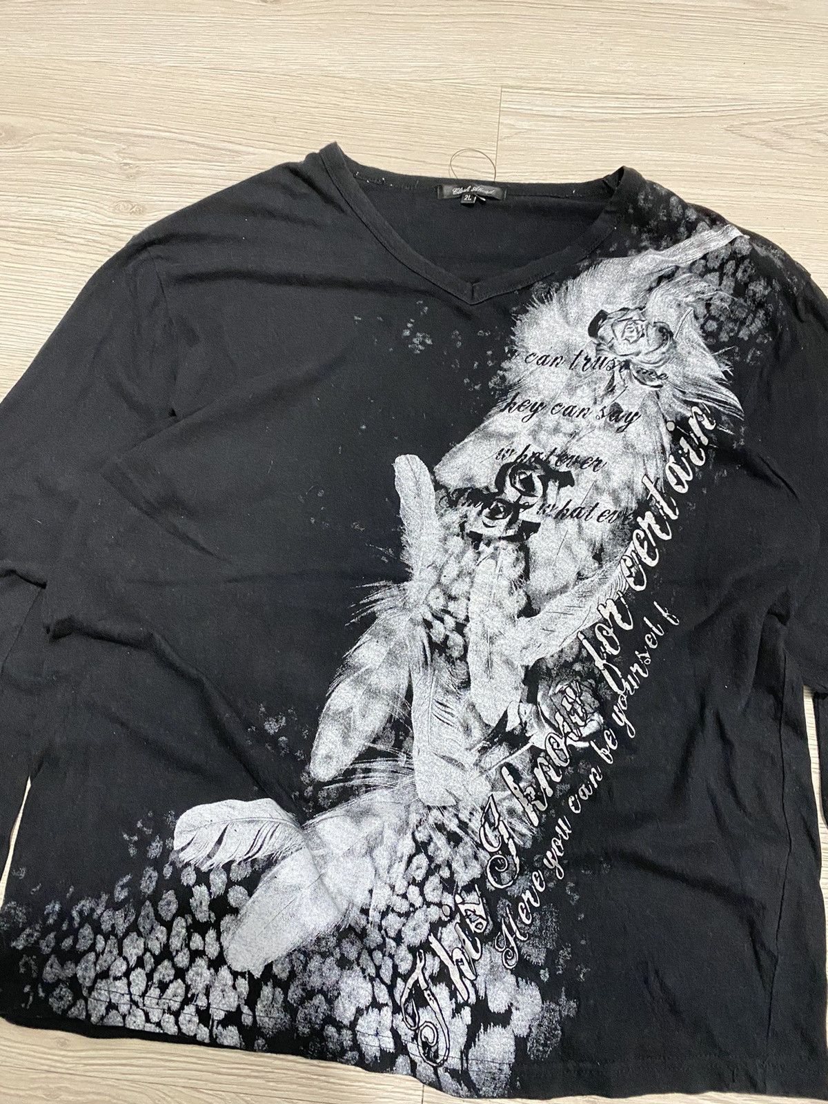 If Six Was Nine × Japanese Brand × Le Grande Bleu (L.G.B.) 2000s Japanese Poem Clash Ahed Gothic Style Size US L / EU 52-54 / 3 - 2 Thumbnail