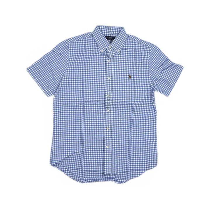 Polo Ralph Lauren Polo Ralph Lauren Blue Check Short-Sleeve Shirt Size US L / EU 52-54 / 3 - 1 Thumbnail