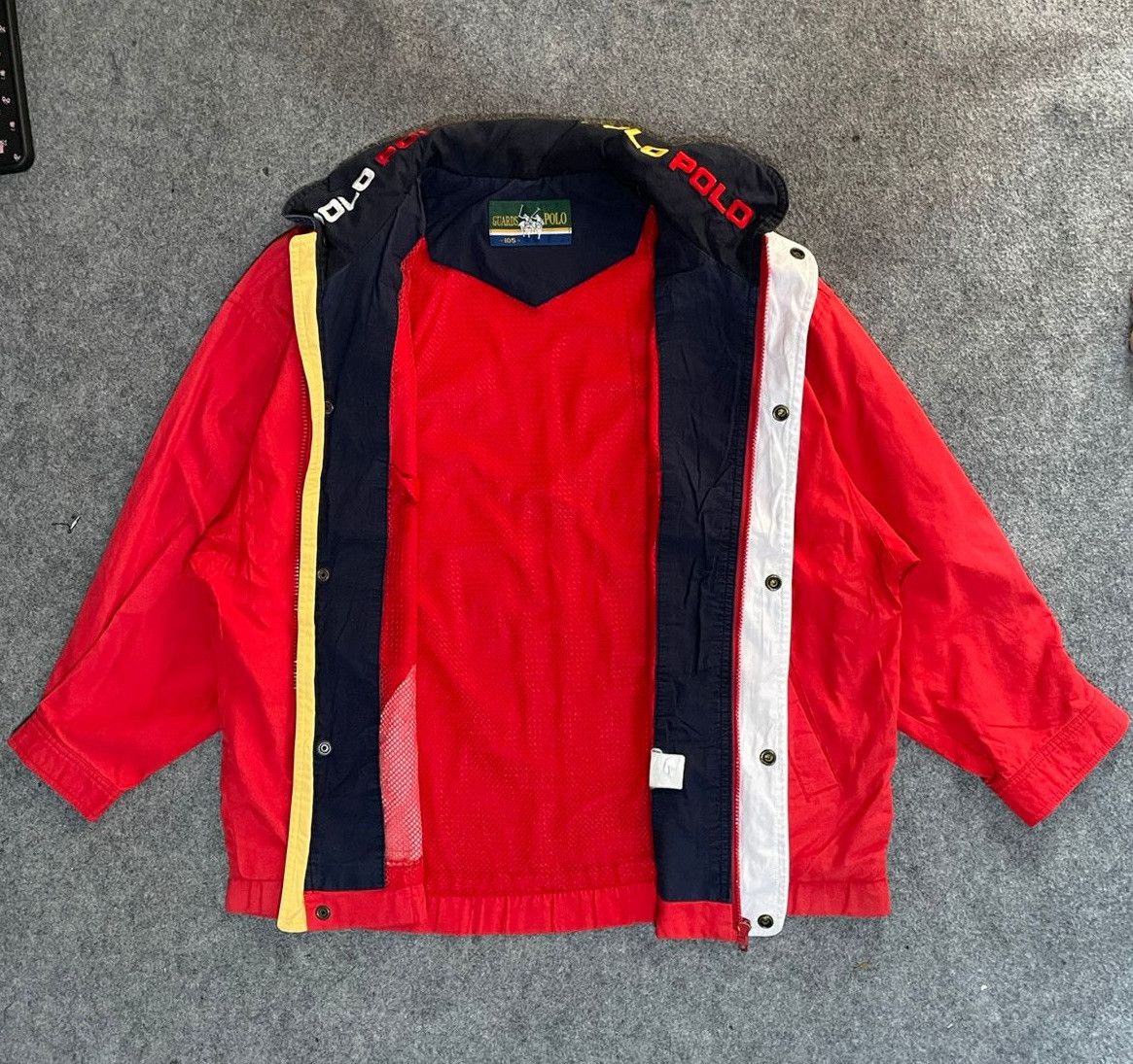 Other UK JACKET WINDBREAKER GUARDS POLO VINTAGE FULL BORDIR Size US XL / EU 56 / 4 - 2 Thumbnail