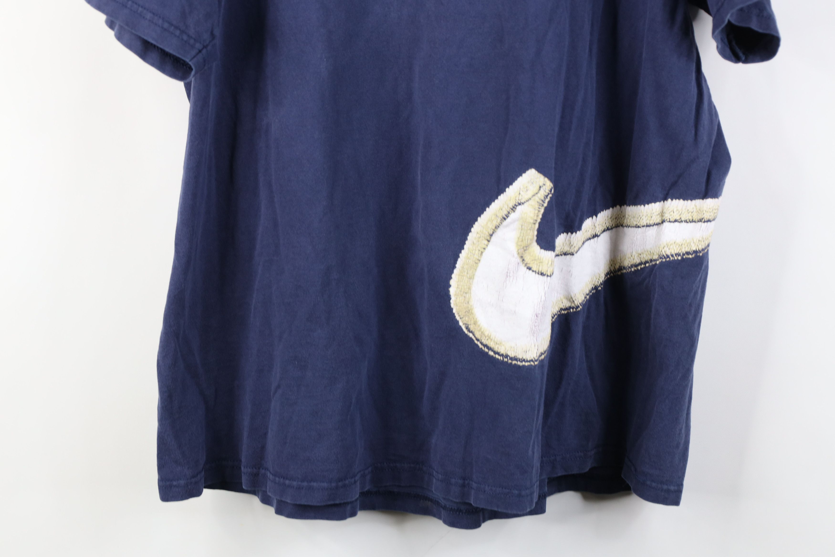 Nike Vintage 90s Nike Travis Scott Big Swoosh T-Shirt Blue USA Size US L / EU 52-54 / 3 - 16 Thumbnail