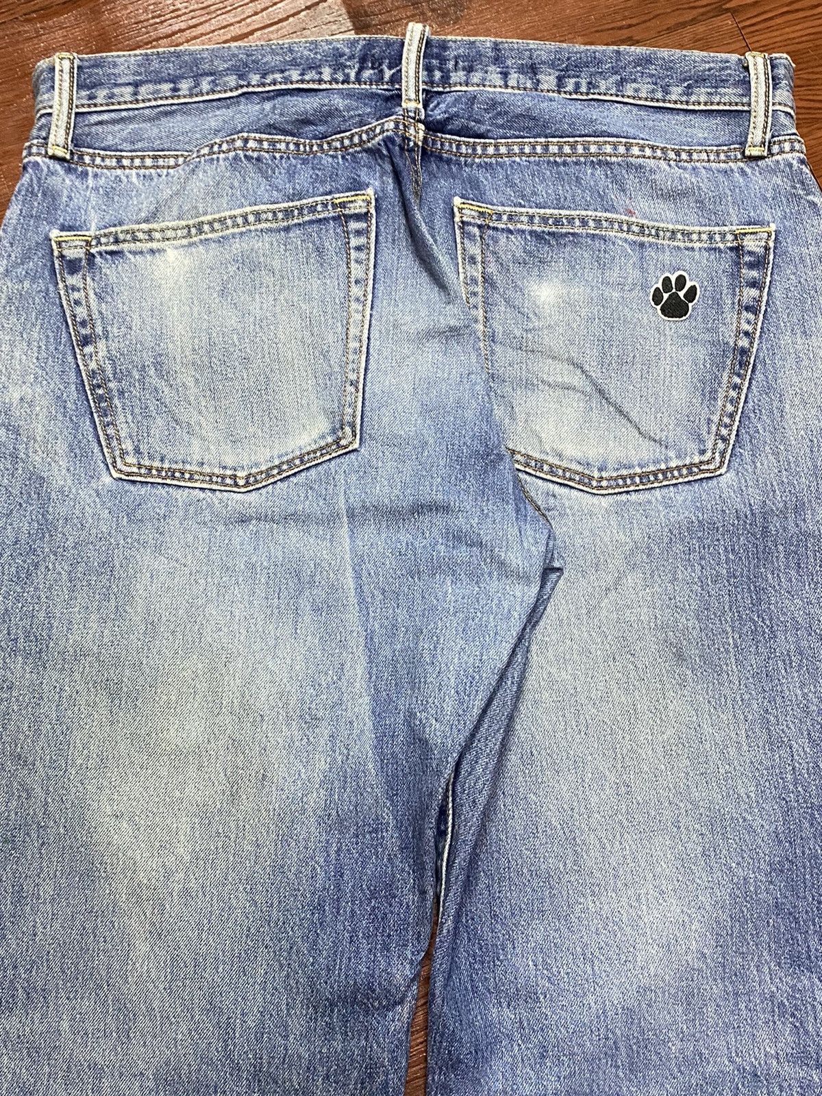 Japanese Brand Vintage Uniqlo Blue Wash Patched Distressed Loose Jeans Size US 36 / EU 52 - 11 Thumbnail
