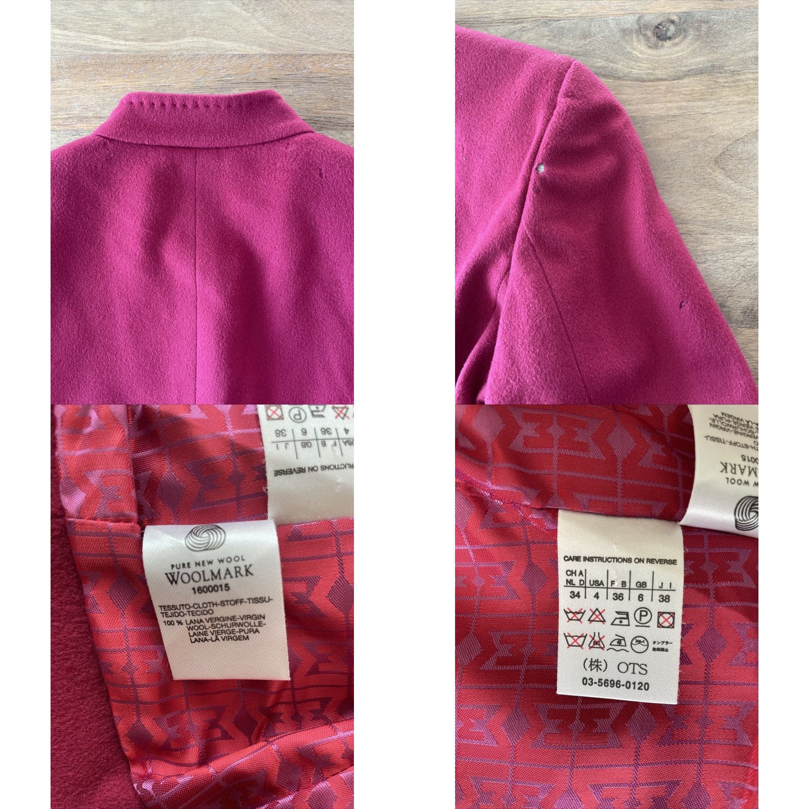 Max Mara Max Mara Blazer Knife Pink Tweed Wool Single-Breasted 5-Button Notch Lapel Women Size 4 Regular Vintage No Size S / US 4 / IT 40 - 9 Thumbnail