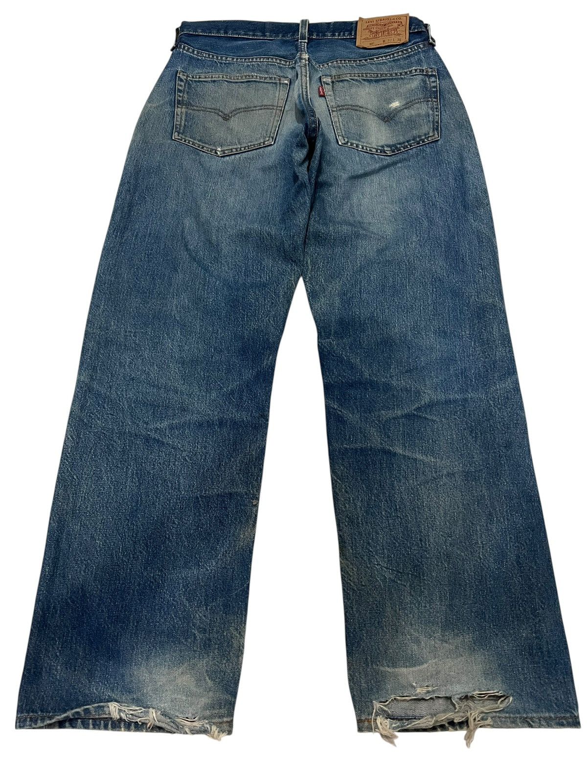 Levi's True Vintage Levis 501 Big E Selvedge Distressed Jean Size US 31 - 2 Thumbnail