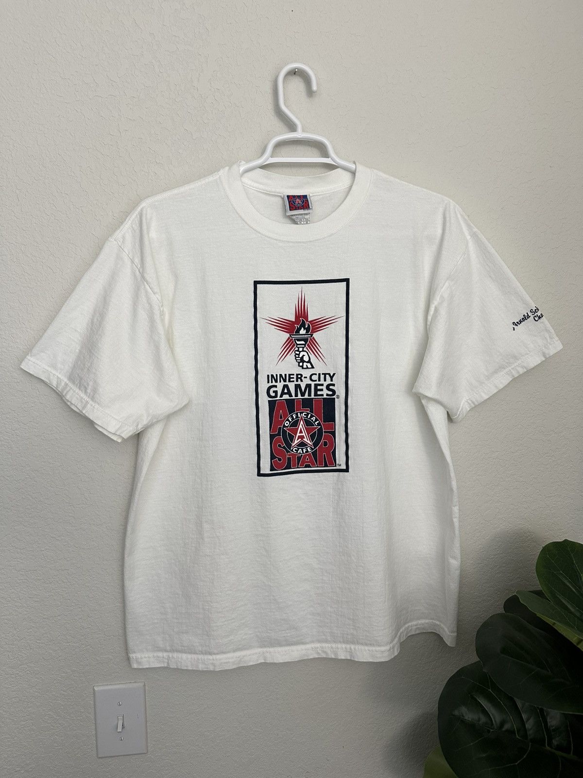 Vintage 90's Inner City Games All Star Cafe Arnold Schwarzenegger Size US XL / EU 56 / 4 - 2 Thumbnail