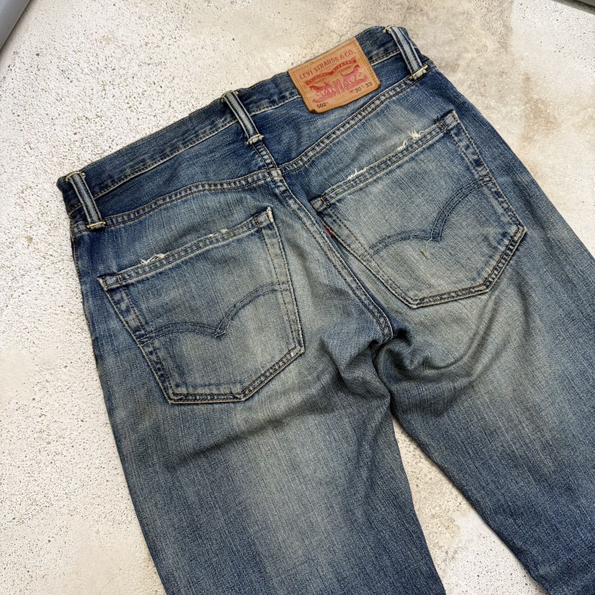 Levi's Y2K Levis 502 Muddy Distressed Denim Pants Size US 30 / EU 46 - 11 Thumbnail