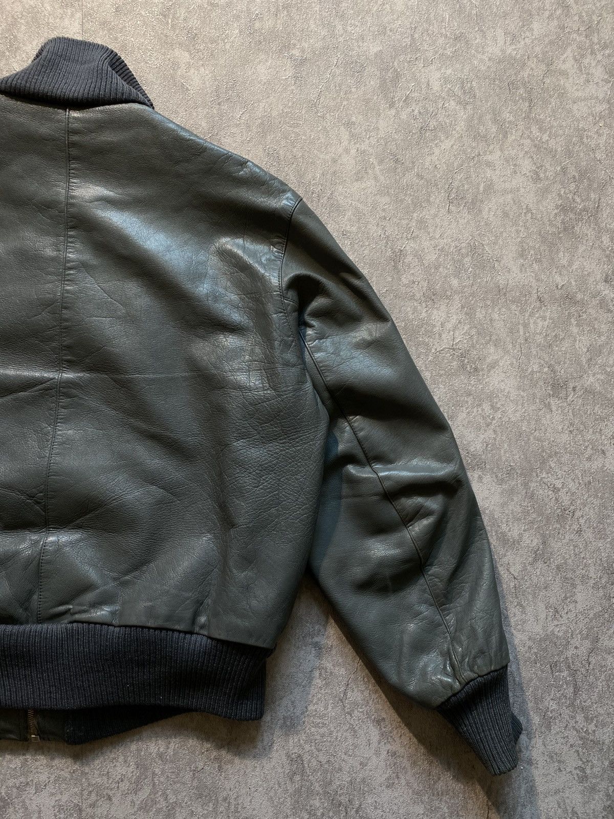 Vintage 1976 Rare Made In Germany Leather Bomber Size US M / EU 48-50 / 2 - 16 Thumbnail