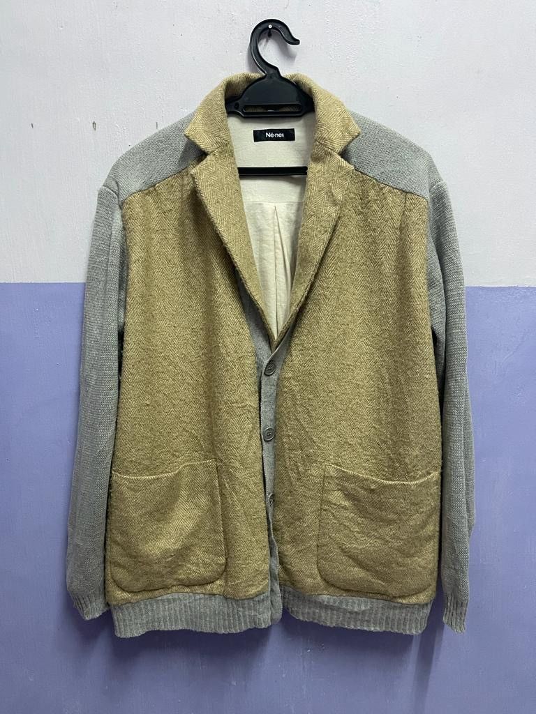 Ne-Net Rare Issey Miyake by Ne-net Half Wool Jacket 2 in 1 Size US M / EU 48-50 / 2 - 5 Thumbnail