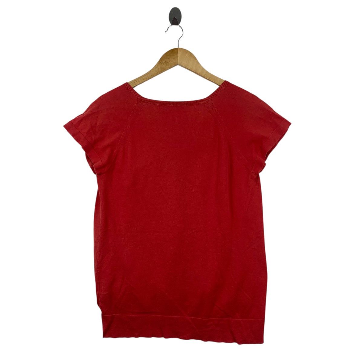 Vintage CIVIDINI ITALY Brand Knitwear Red Short Sleeve Tshirt Size S / US 4 / IT 40 - 3 Thumbnail