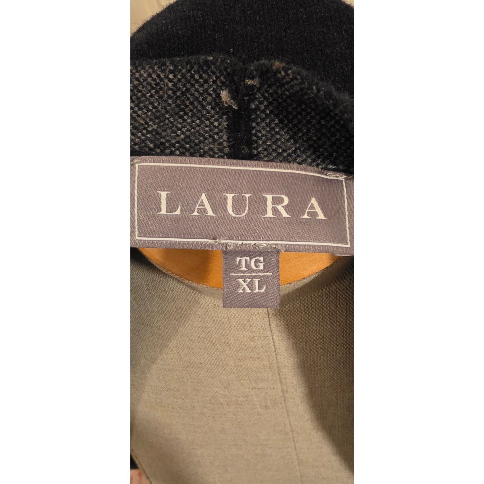 Other Laura Open Front Black & Gray Knit Cardigan Vest Size XL Size XL / US 12-14 / IT 48-50 - 3 Thumbnail