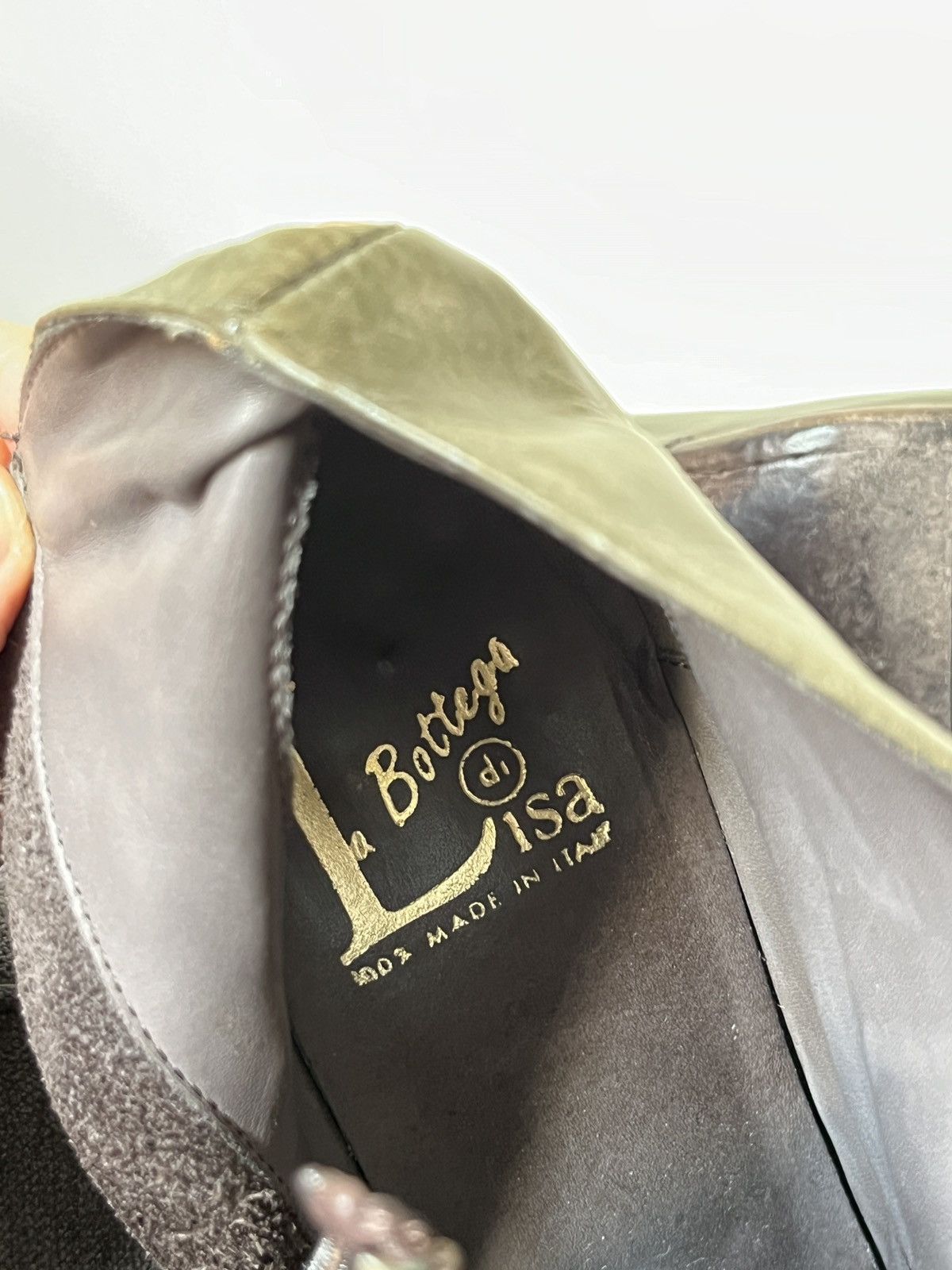 A.S.98 La Bottega di Lisa Ancle Avant Garde Green Leather Boots Size US 9 / IT 39 - 24 Thumbnail