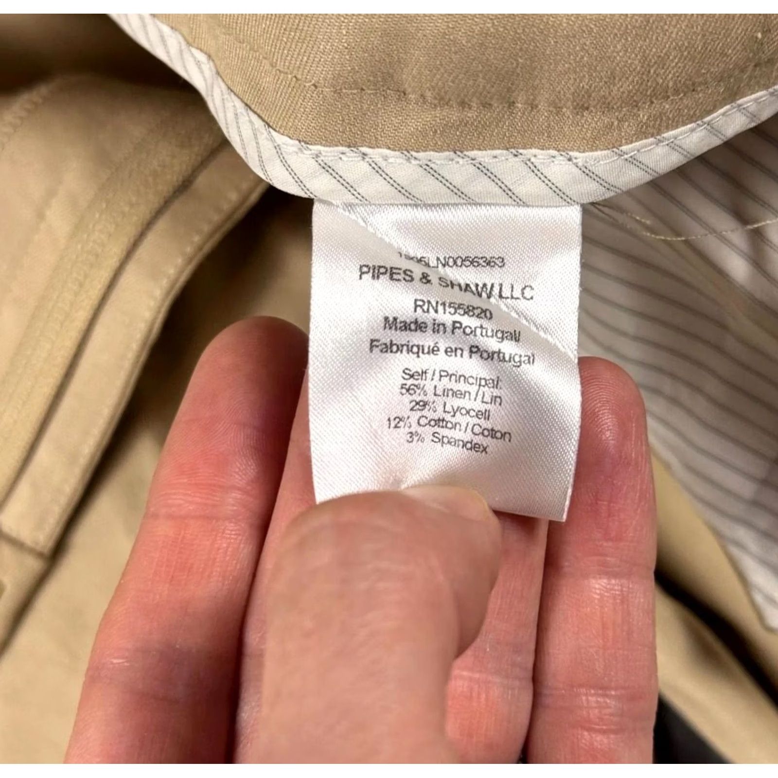 Veronica Beard Veronica Beard Pants Womens 4 Beige Linen Blend Snap Hem Buttons Straight Leg - Best Quality Size 27" / US 4 / IT 40 - 6 Thumbnail