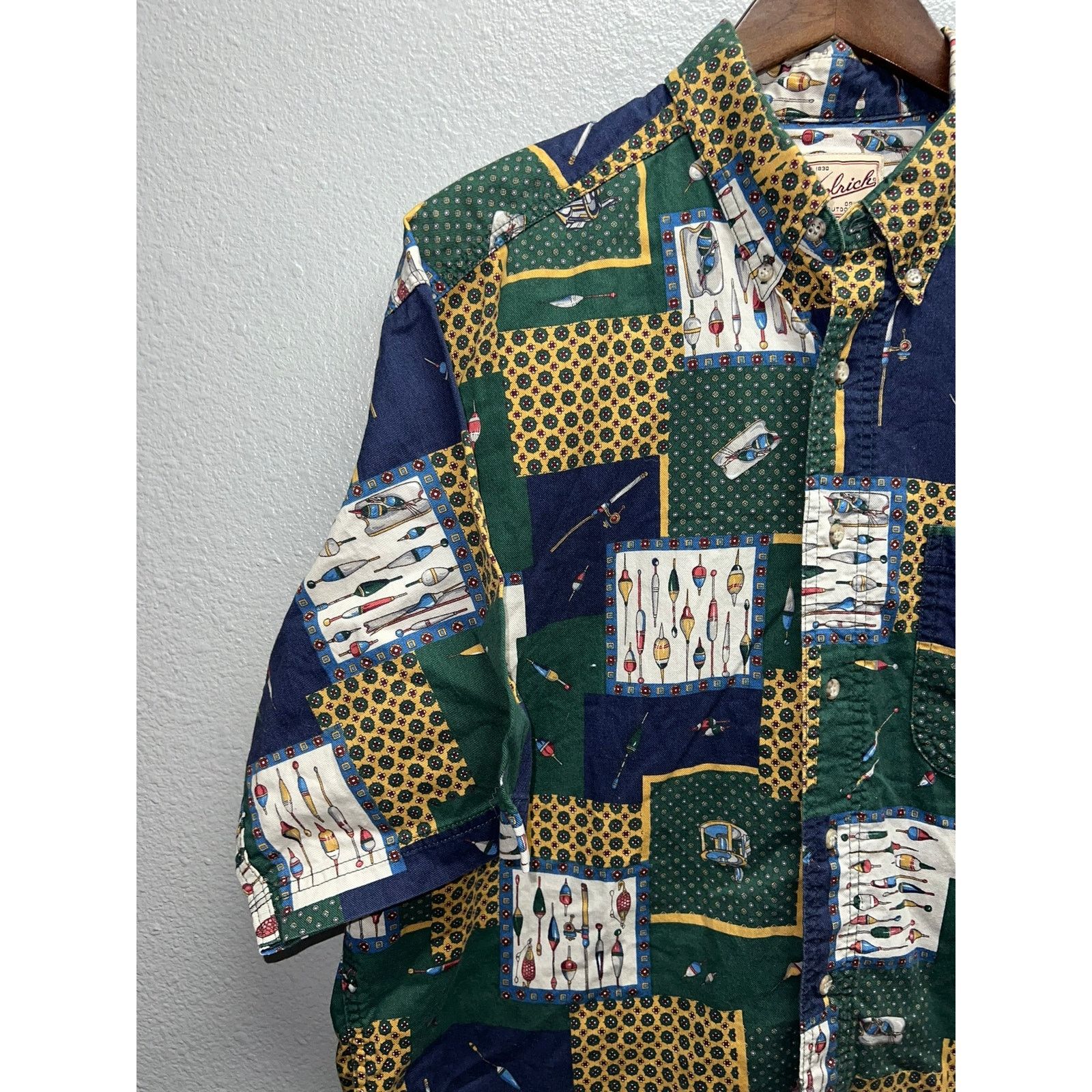 Woolrich Woolen Mills Vintage Woolrich Button Up Shirt Fish Fishing Hooks Graphic Size US L / EU 52-54 / 3 - 2 Thumbnail