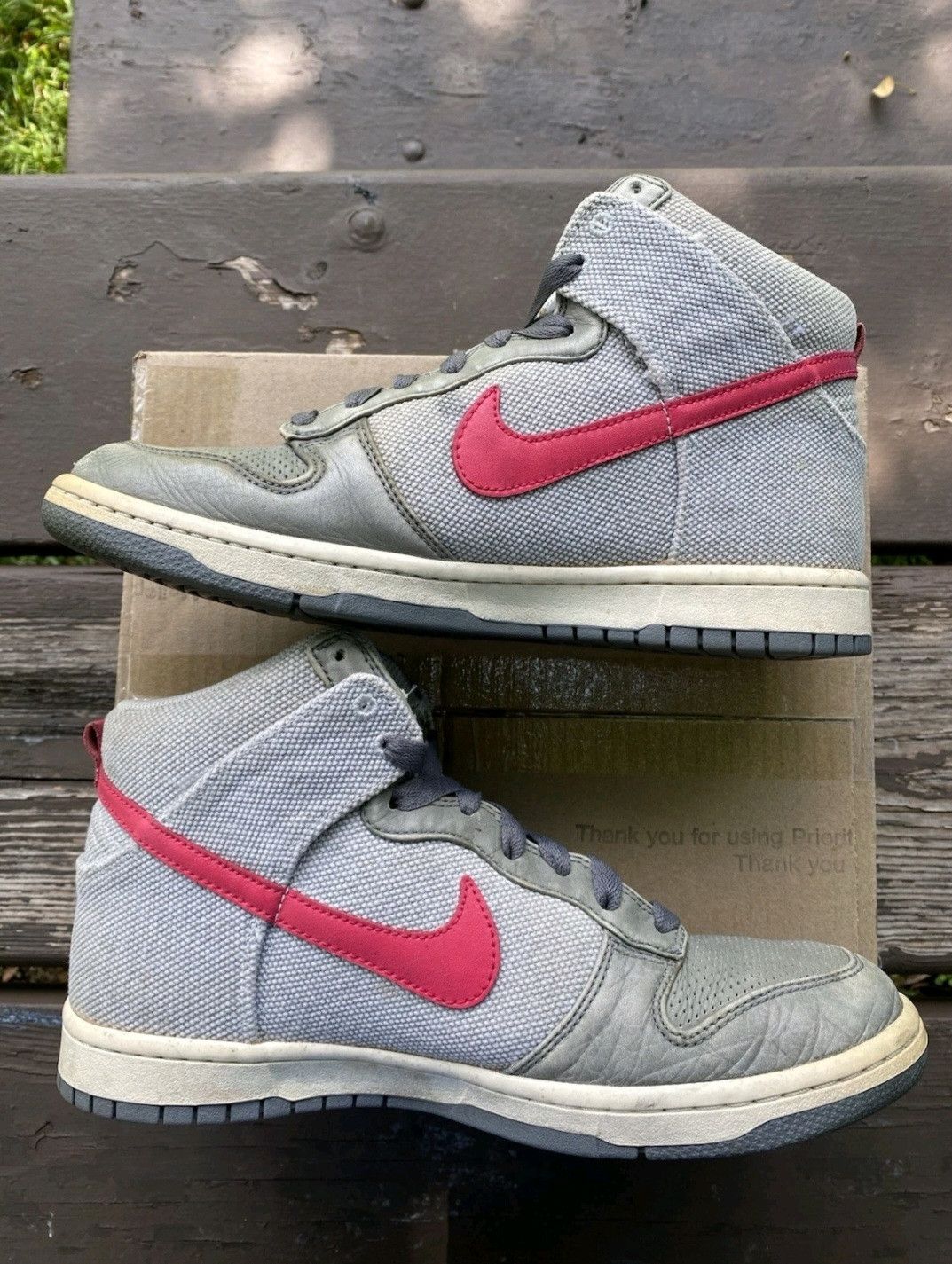 Nike Nike Dunk High Gray 317892061 Size 9.5 Men Size US 9.5 / EU 42-43 - 4 Thumbnail