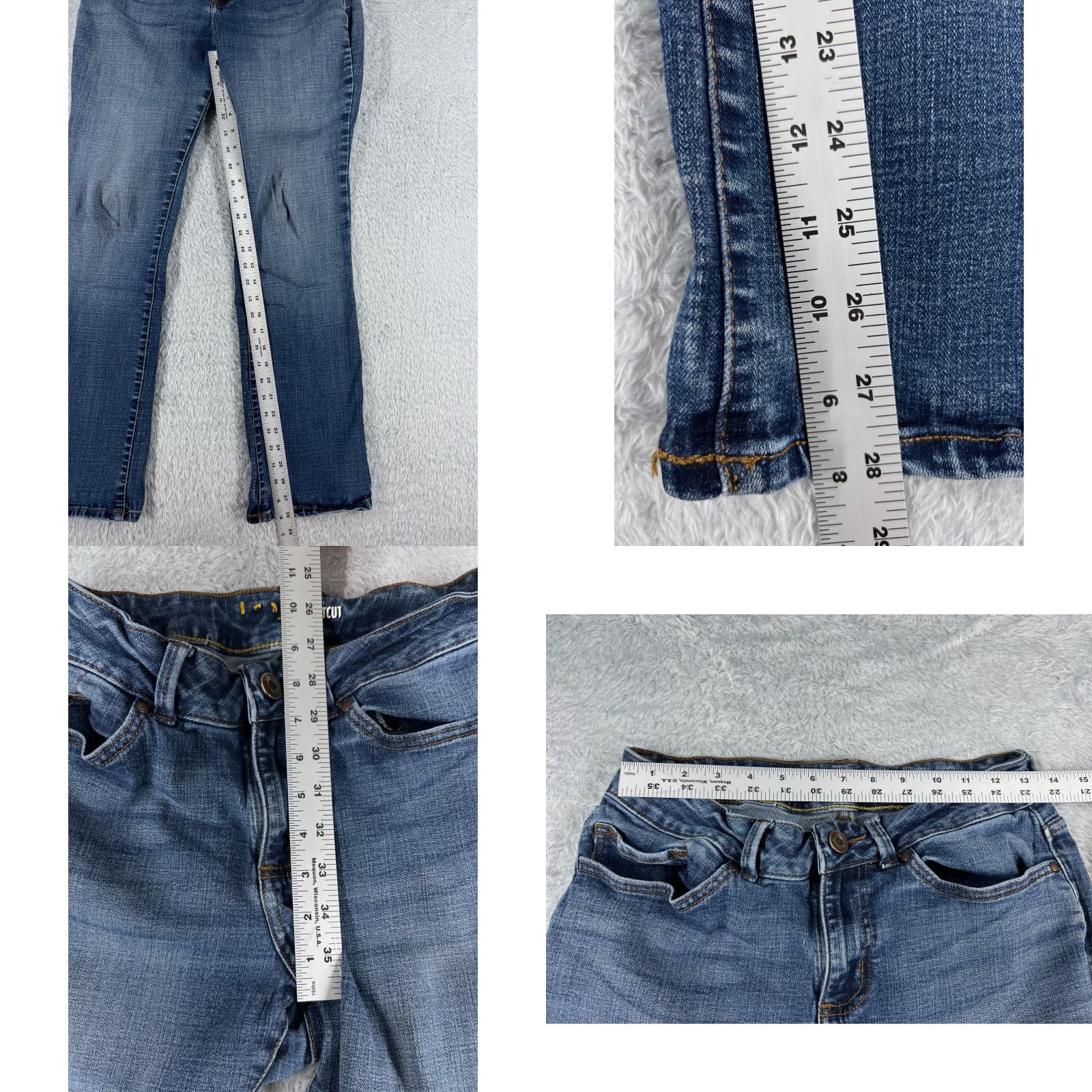 Lee Lee Jeans Womens 26x28 Blue Denim Bootcut Mid Rise Cotton Blend Size 26" / US 2 / IT 38 - 8 Thumbnail