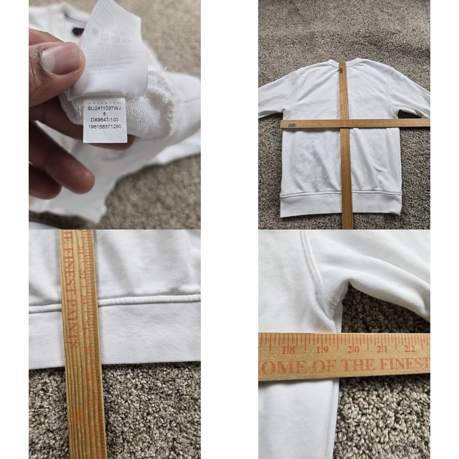 Jordan Brand Jordan Sweatshirt Small Mens White Flight Club Member Crew Neck Long Sleeve Size US S / EU 44-46 / 1 - 8 Thumbnail