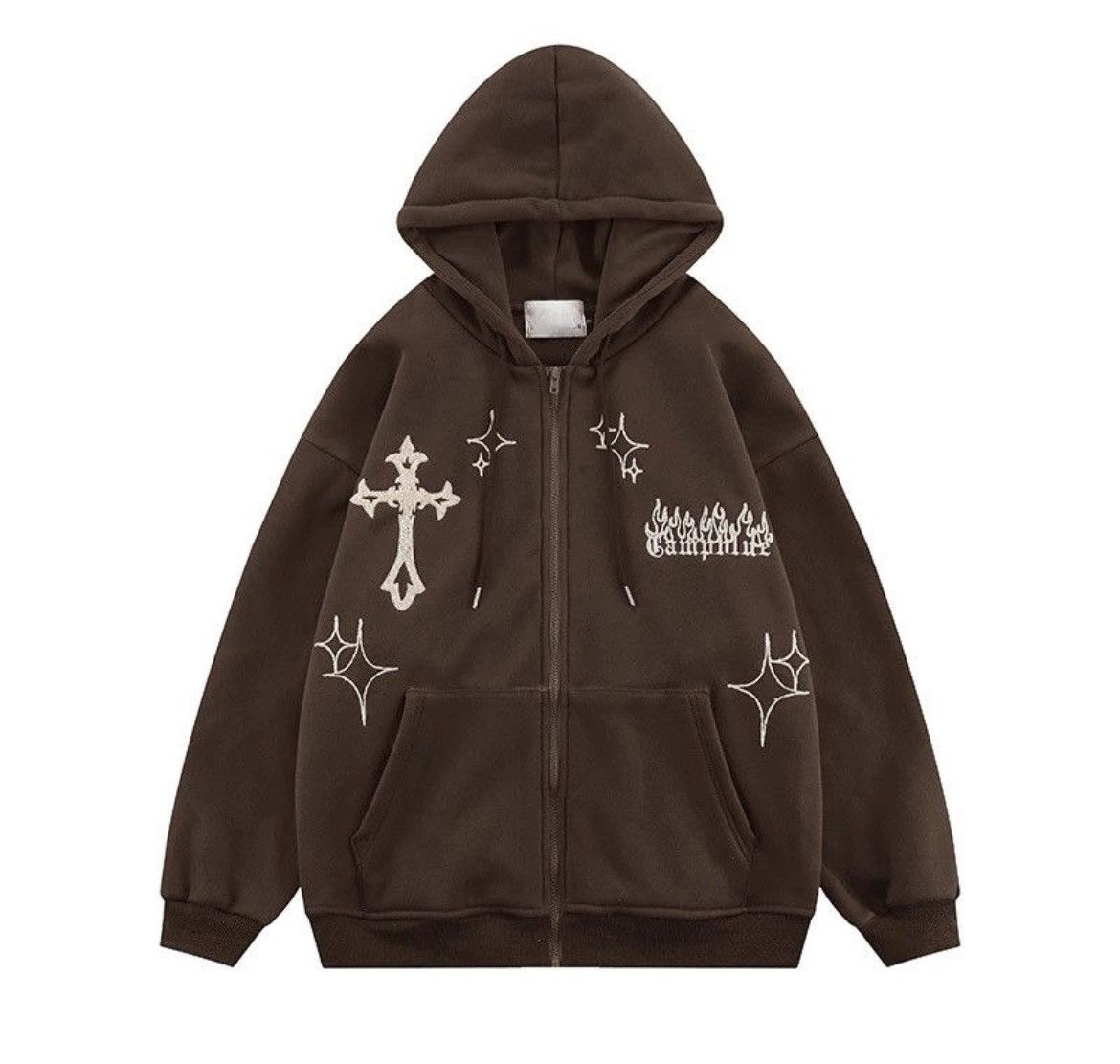 Cool Shirtz × Japanese Brand Gothic Embroidered Cardigan Hoodies Size US M / EU 48-50 / 2 - 2 Thumbnail