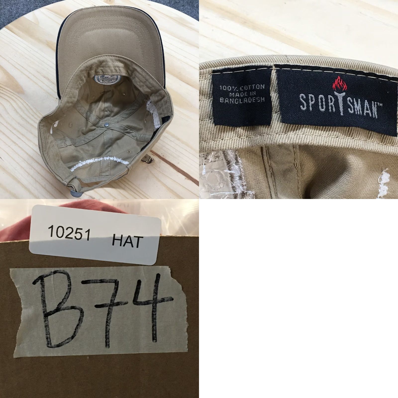 Vintage Kentucky Derby Baseball Cap Hat Mens Beige OS Adjustable Sportsman Size ONE SIZE - 8 Thumbnail