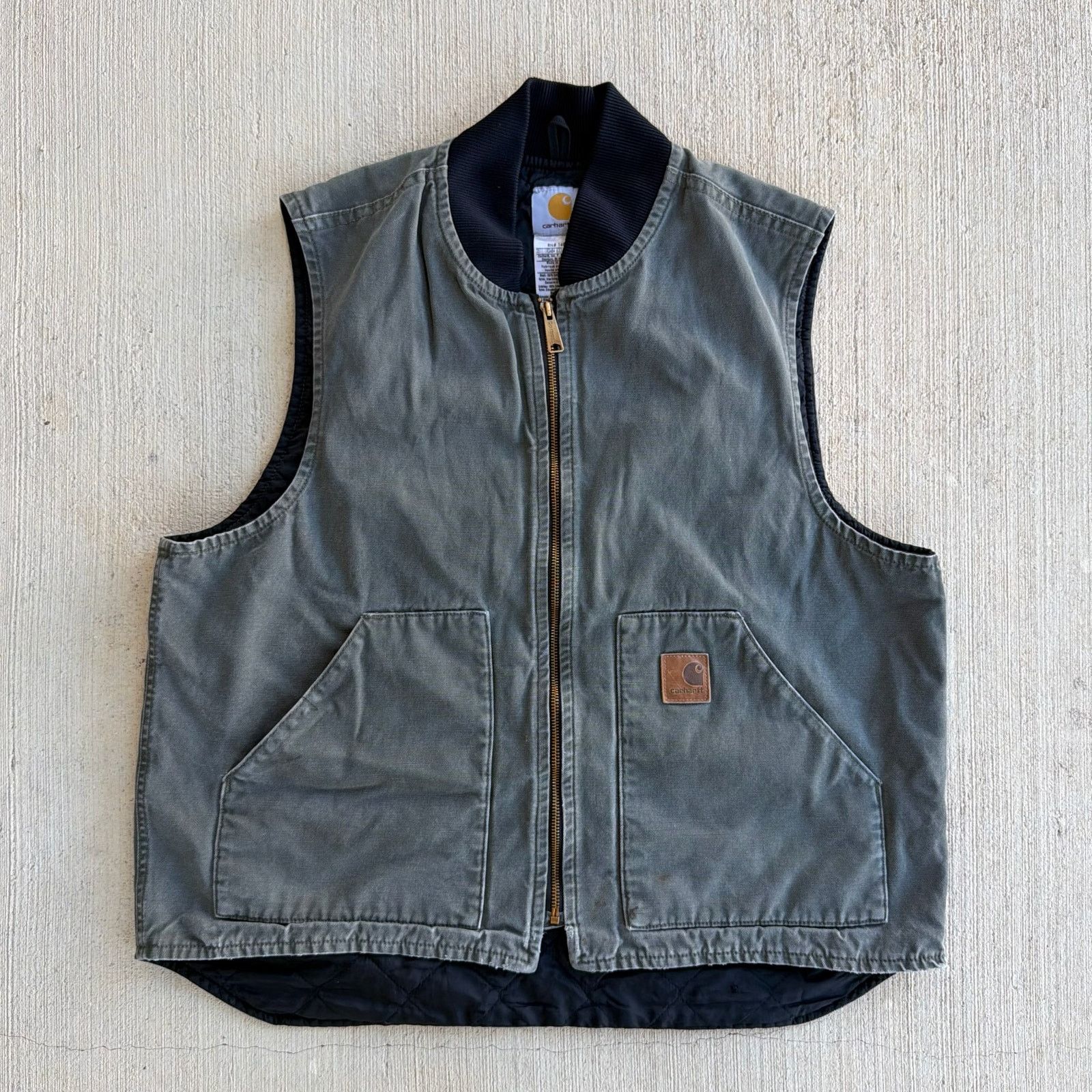 Carhartt × Vintage Carhartt V47 MOS green work wear vest Size US XL / EU 56 / 4 - 1 Thumbnail