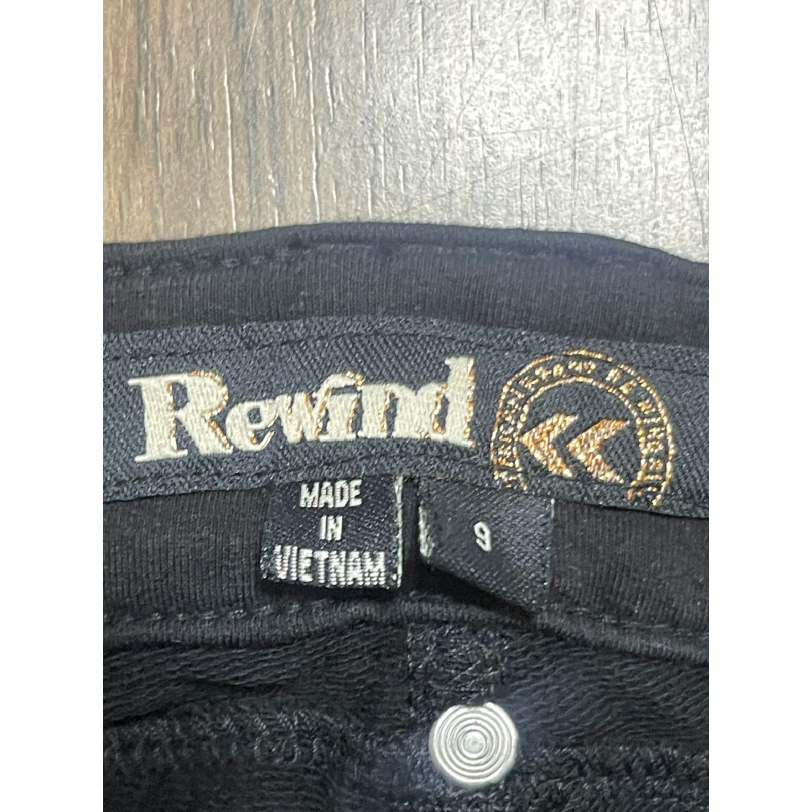 Vintage REWIND Jeans Women’s 9 Black Denim Ankle Straight Leg Size 30" / US 8 / IT 44 - 3 Thumbnail