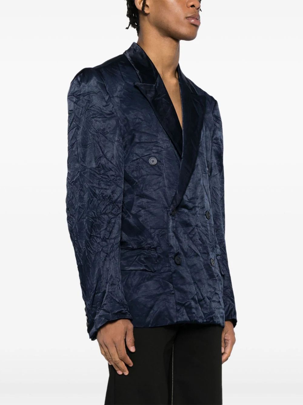 Balenciaga o1srvl11e1124 Dup / Steroid DB Jacket in Navy Size US M / EU 48-50 / 2 - 3 Thumbnail