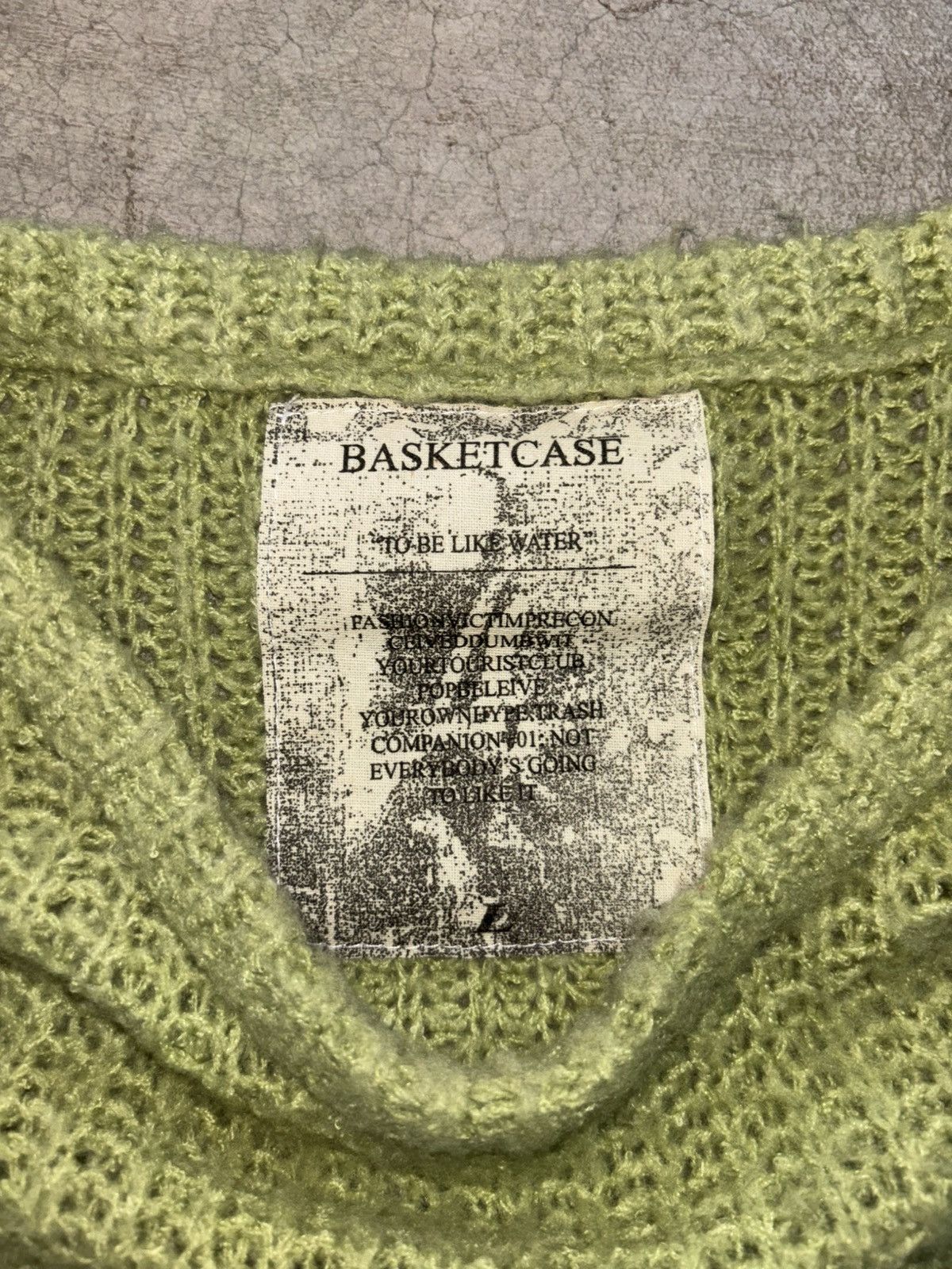 basketcase gallery Basketcase Gallery Slink Knit ‘PUKE green’ Size US L / EU 52-54 / 3 - 2 Thumbnail
