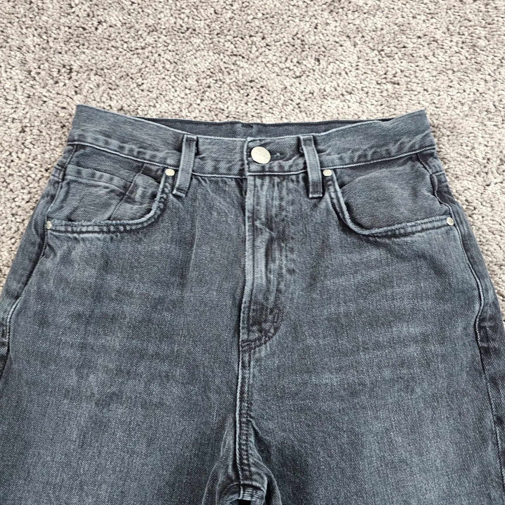 GOLDSIGN VINTAGE Goldsign Womens Jeans 26 Black Straight High Rise Cotton Denim 25x30 Size 26" / US 2 / IT 38 - 2 Thumbnail