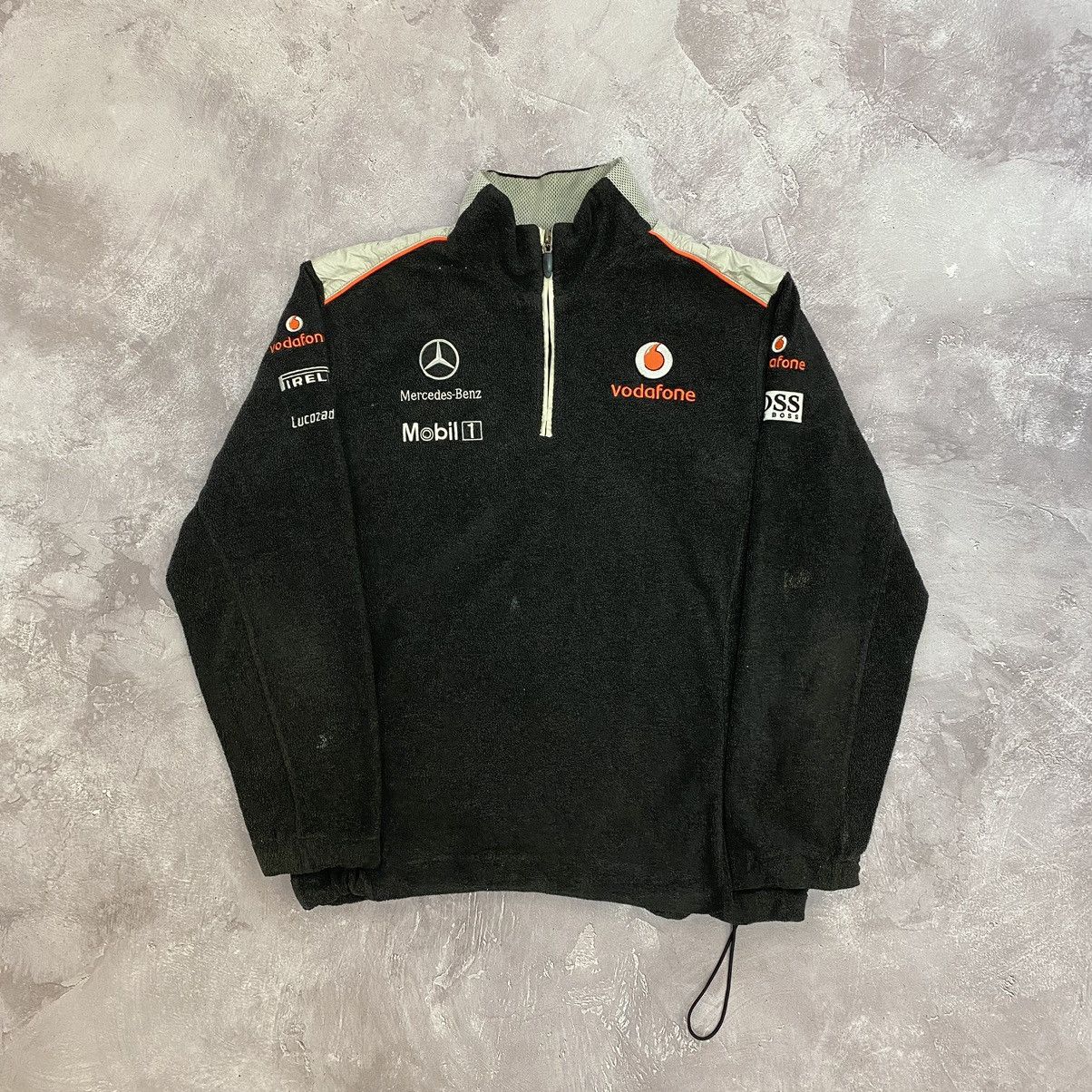 Mercedes-Benz Vintage Vodafone Mercedes McLaren 1/4 Zip Fleece Size US L / EU 52-54 / 3 - 1 Thumbnail
