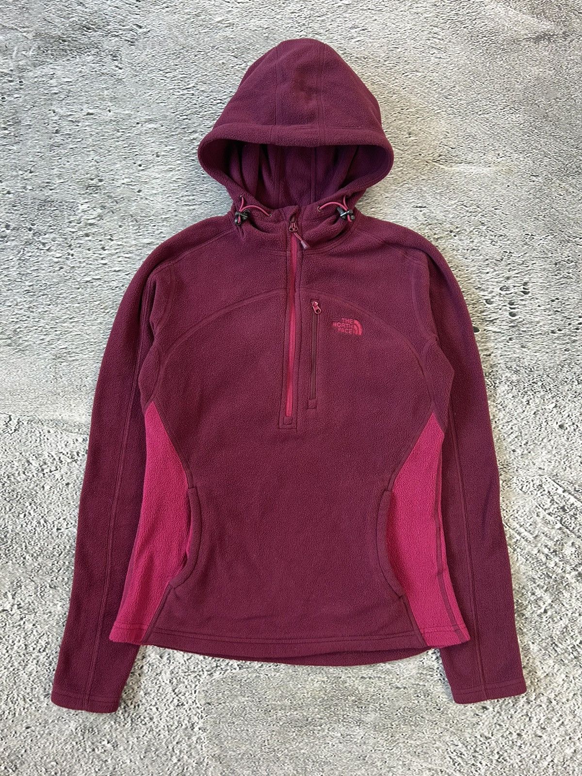The North Face × Vintage The North Face fleece hoodie vintage pink halfzip Size S / US 4 / IT 40 - 1 Thumbnail