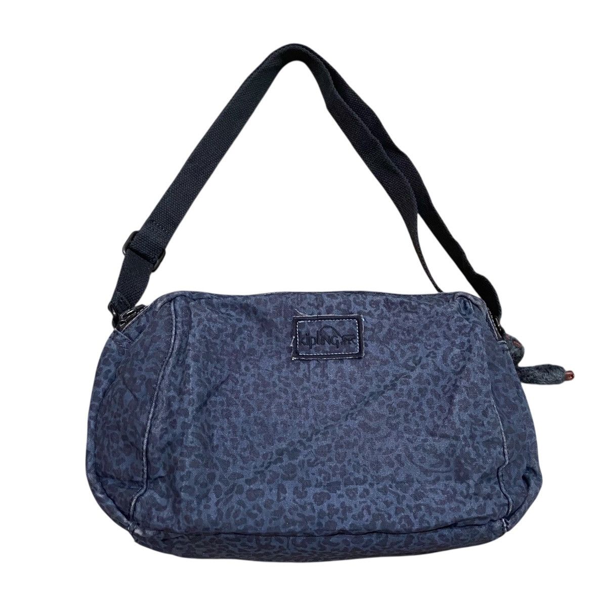 Japanese Brand Kipling Jachin Crossbody Bag Blue Leopard Print Animal Size ONE SIZE - 7 Thumbnail