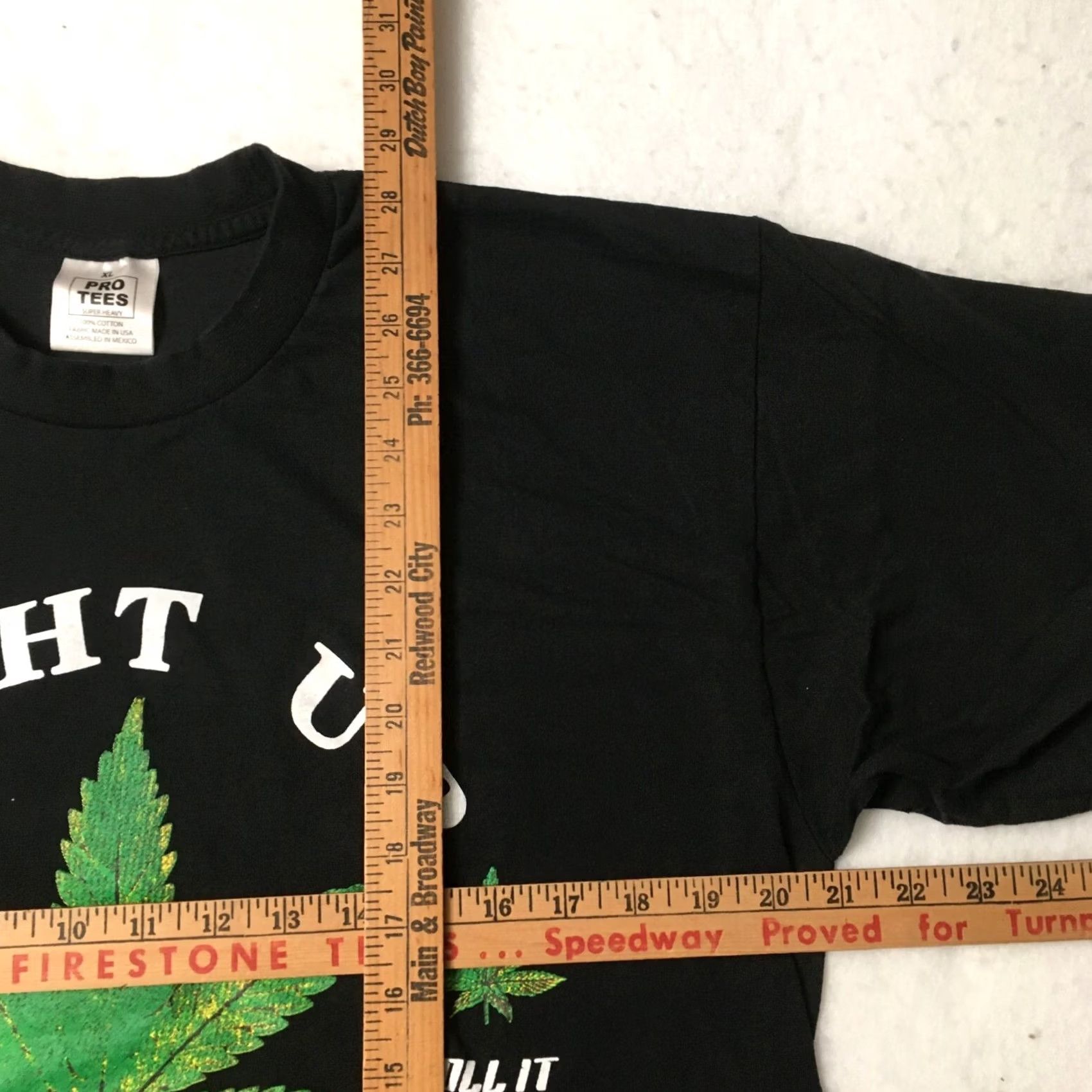 Vintage pro tees SF Weed Leaf Cannabis Marijuana Tree Leaf Black T-Shirt Mens XL Size US XL / EU 56 / 4 - 4 Thumbnail