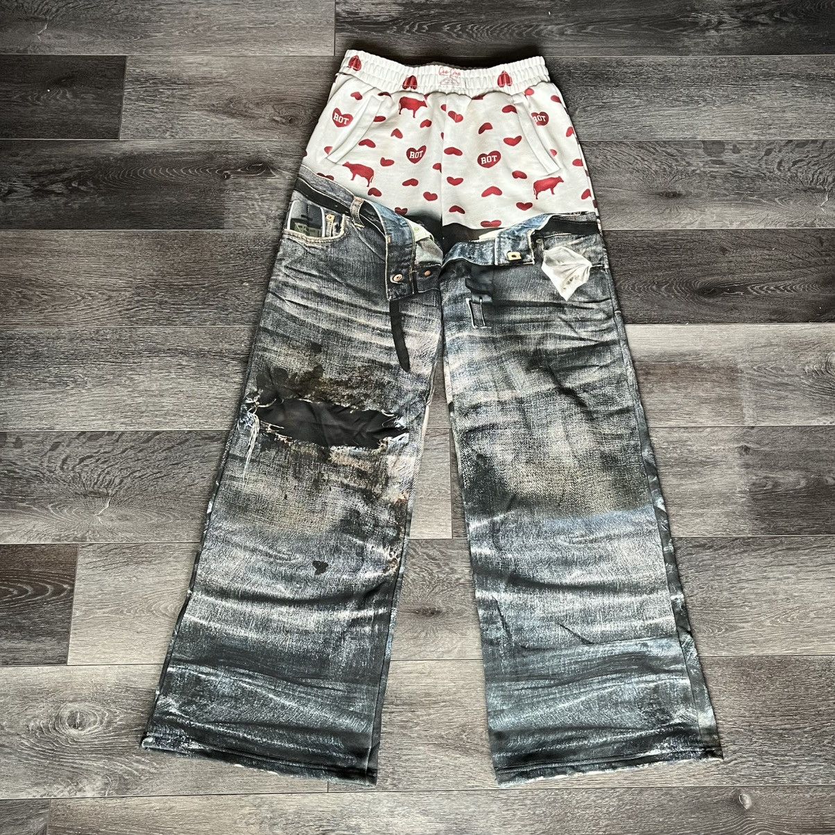 Other Rotborough Bad Day Trompe L’oeil Sweatpants Size Small Baggy Size US 30 / EU 46 - 1 Thumbnail