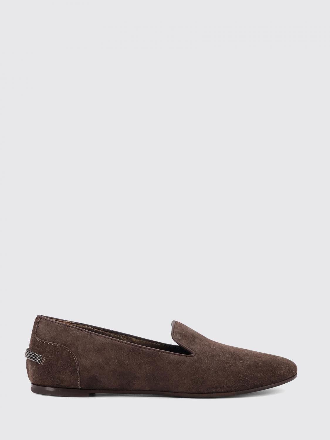 Brunello Cucinelli Brunello Cucinelli Loafers Woman Brown Size US 7 / IT 37 - 1 Thumbnail
