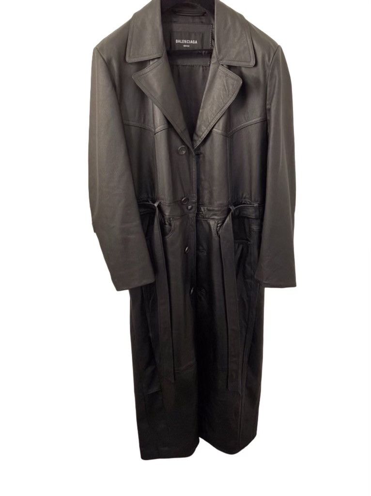 Balenciaga Balenciaga Upcycled Leather Coat (Unique Grailed Piece) Size US M / EU 48-50 / 2 - 2 Thumbnail