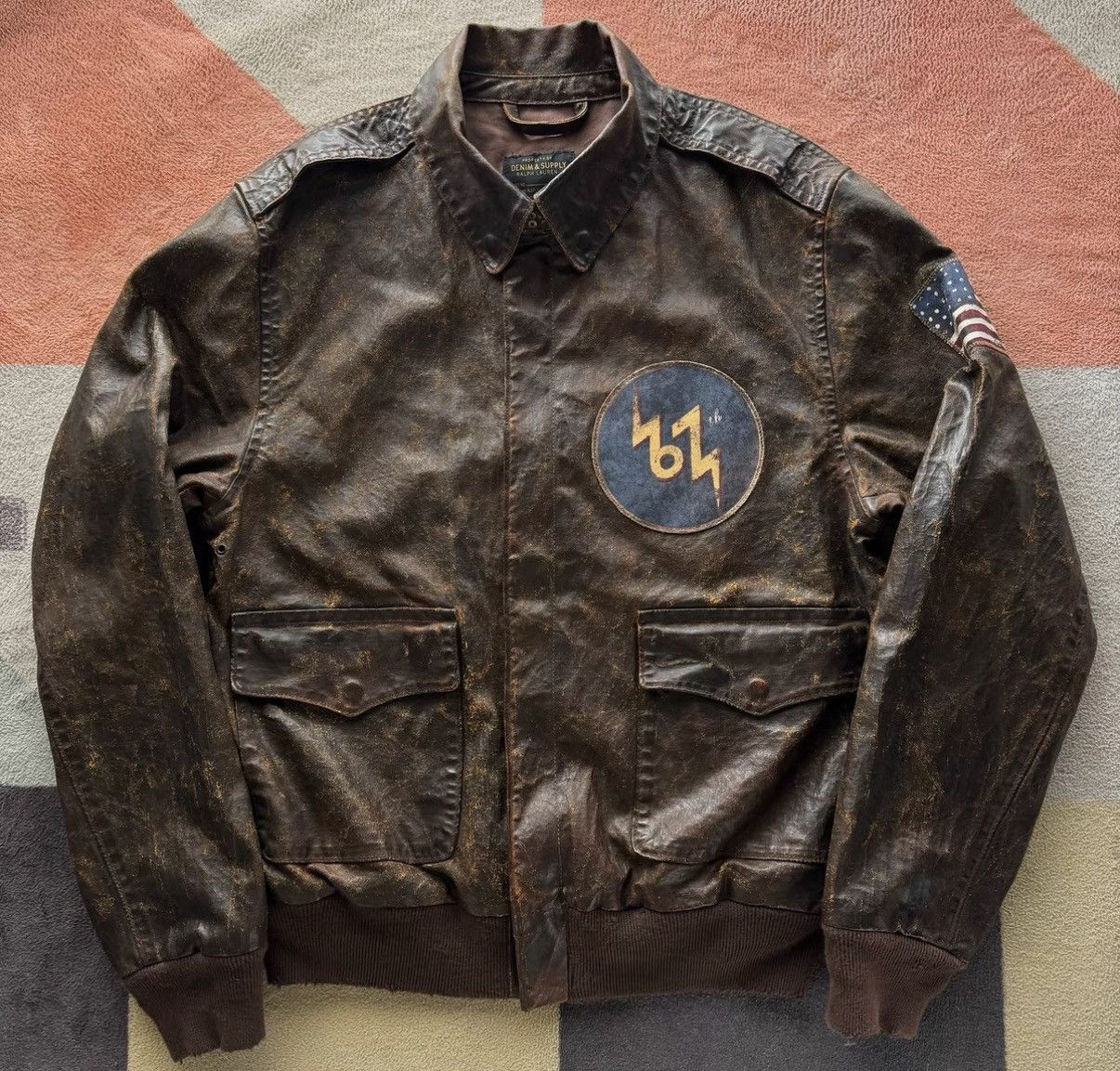 Denim & Supply Ralph Lauren Denim Supply Ralph Lauren A-2 Flight Jacket K22 Size US M / EU 48-50 / 2 - 1 Thumbnail