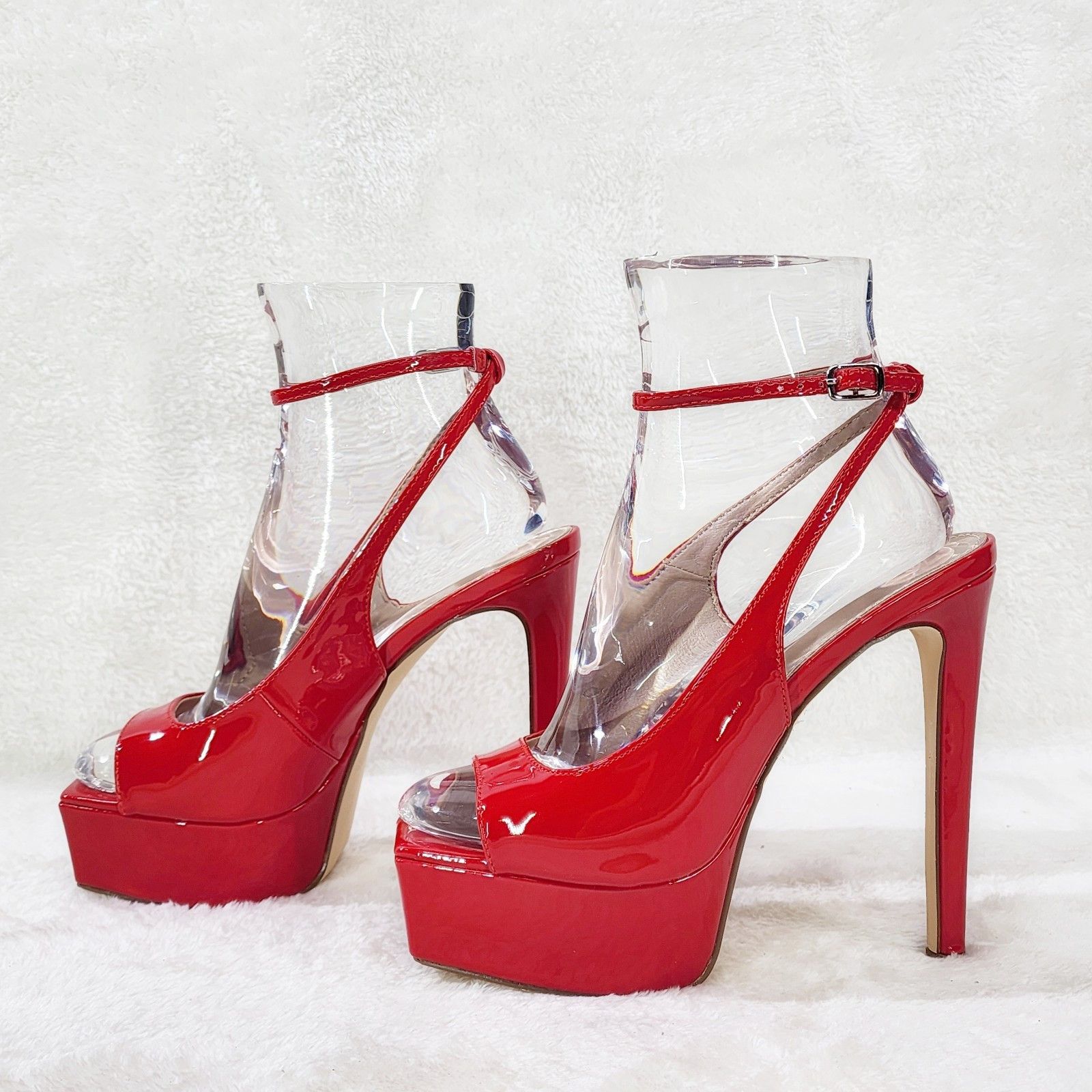 Evie Ankle Strap Slingback High Heels Platform Shoes Pumps R