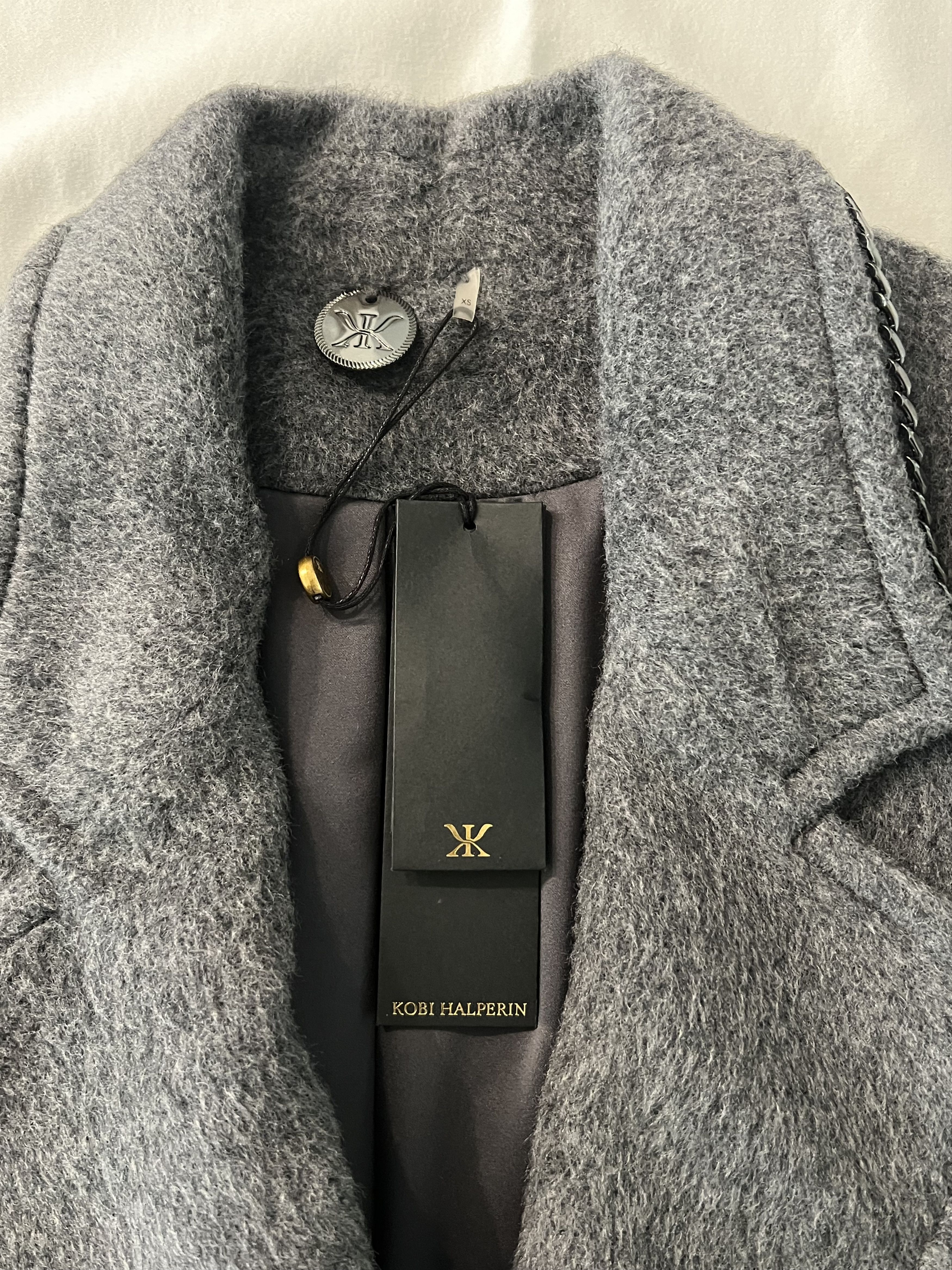 KOBI HALPERIN Kobi Halperin Lyra Wool Double Breasted Coat NWT Size XS / US 0-2 / IT 36-38 - 3 Thumbnail