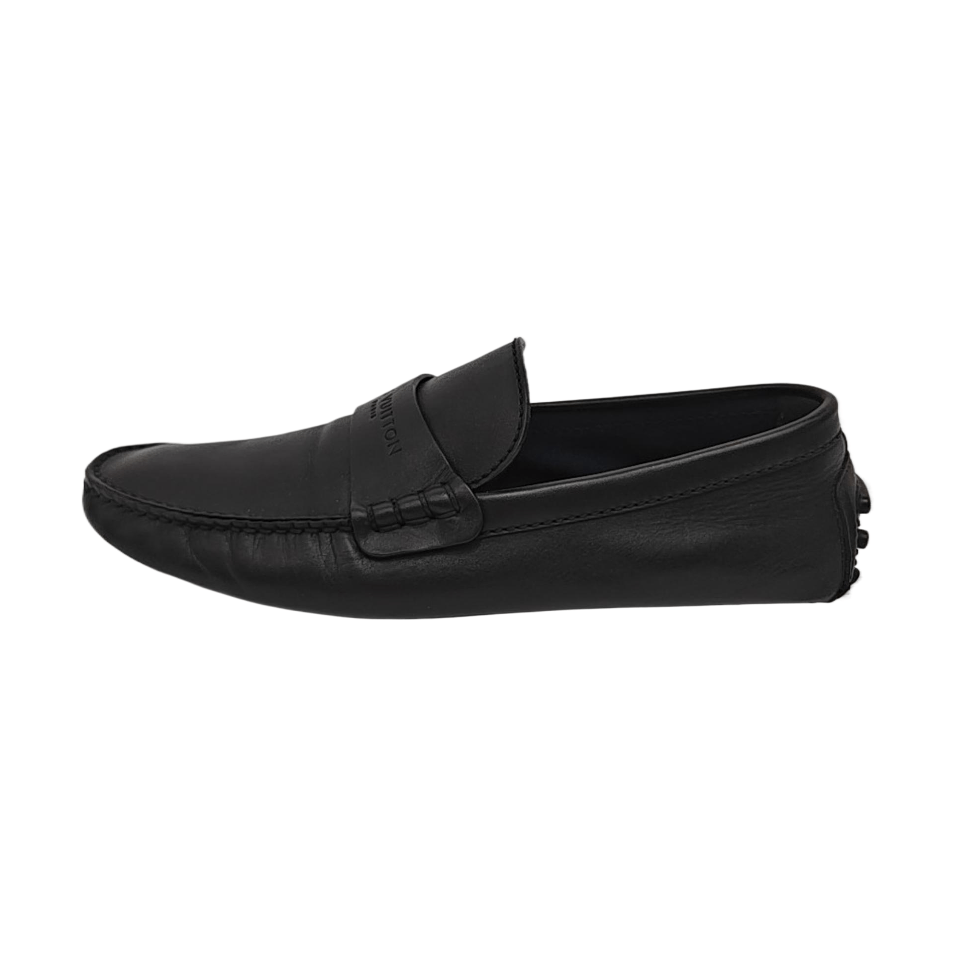 Louis Vuitton LOUIS VUITTON Black Leather Driving Loafers 6.5 Size US 6.5 / EU 39-40 - 1 Thumbnail