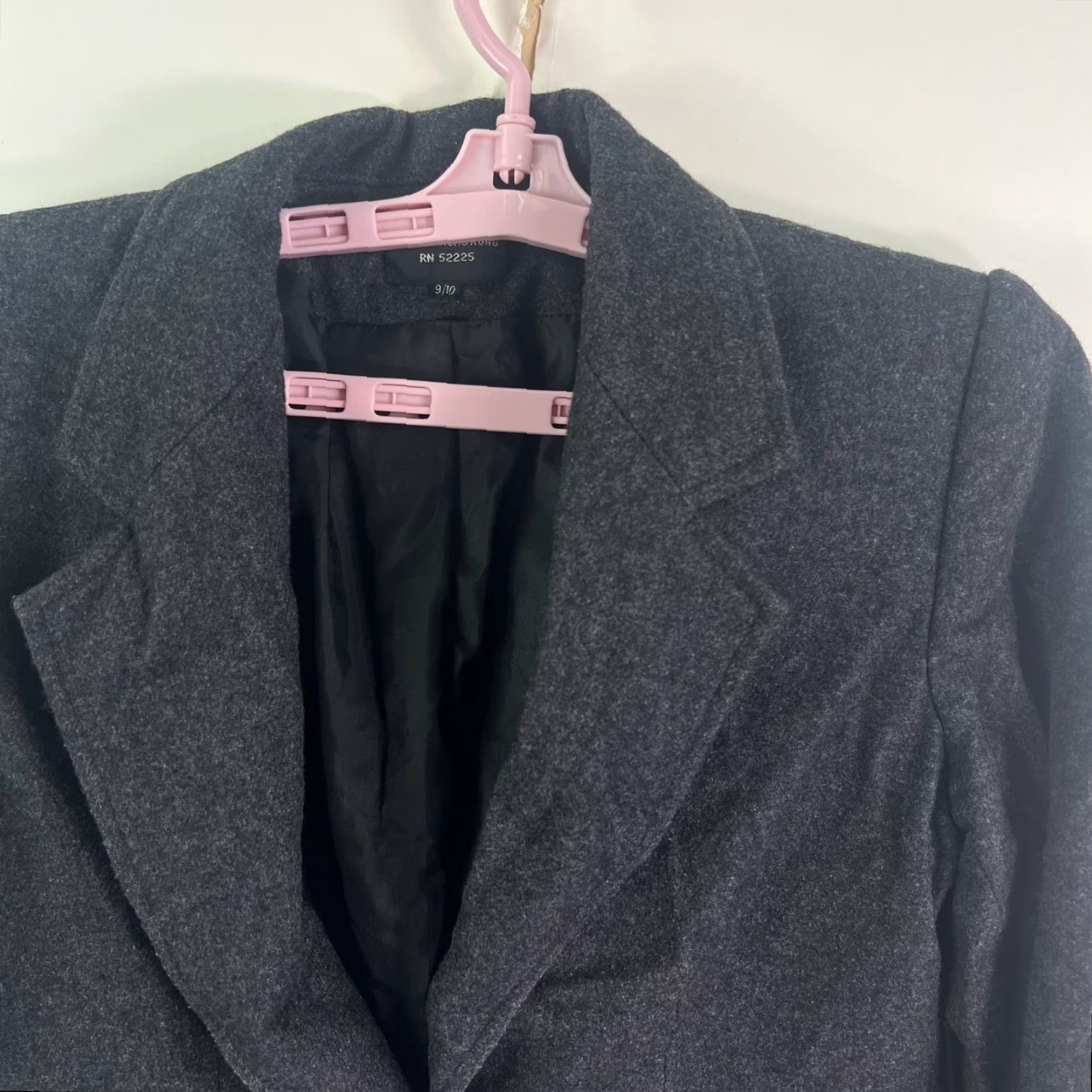 Vintage Michel Laurent Blazer Jacket Women's Size 9 Gray Wool Blend Oversized Tailored Business Cocktail Size M / US 6-8 / IT 42-44 - 3 Thumbnail
