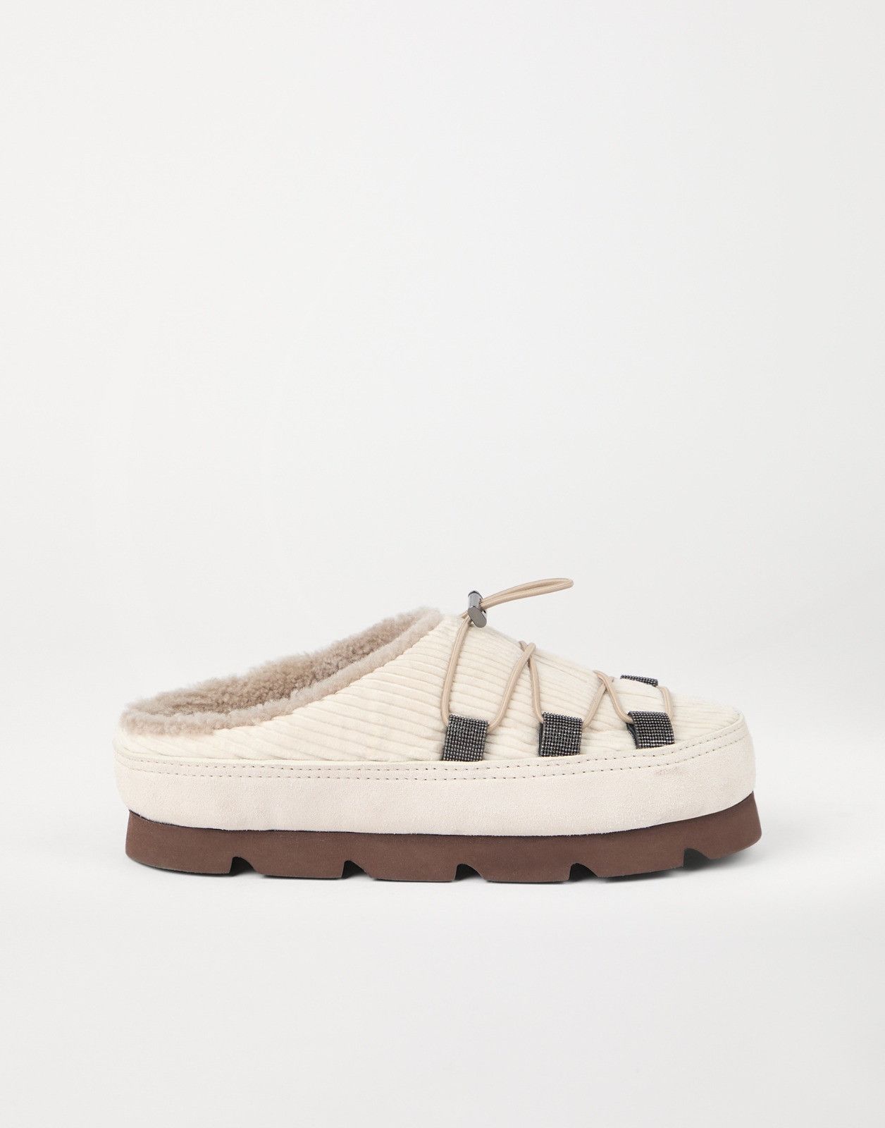 Brunello Cucinelli o1la1rc1a1025 Slippers in Ivory Size US 9 / IT 39 - 1 Thumbnail