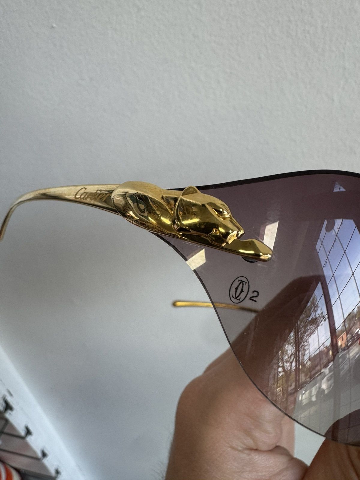 Cartier Cartier Panthère Panther Rimless Sunglasses Non-Prescription Size ONE SIZE - 7 Thumbnail