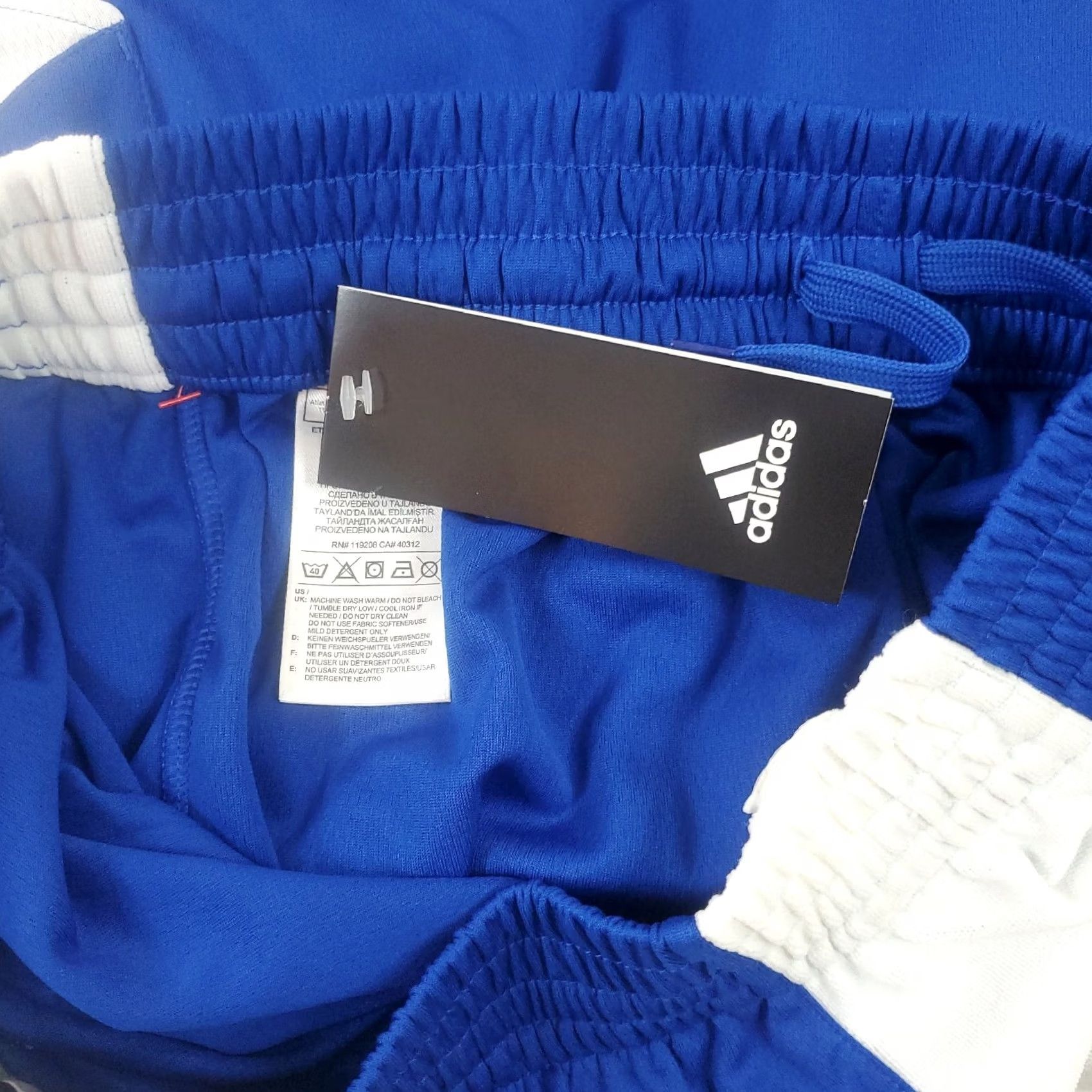 Adidas adidas Basketball Shorts Mens S Royal Blue White Drawstring Pockets Breathable Moisture Wicking Athletic Team Sports Shorts Regualr Fit Size US 29 - 6 Thumbnail